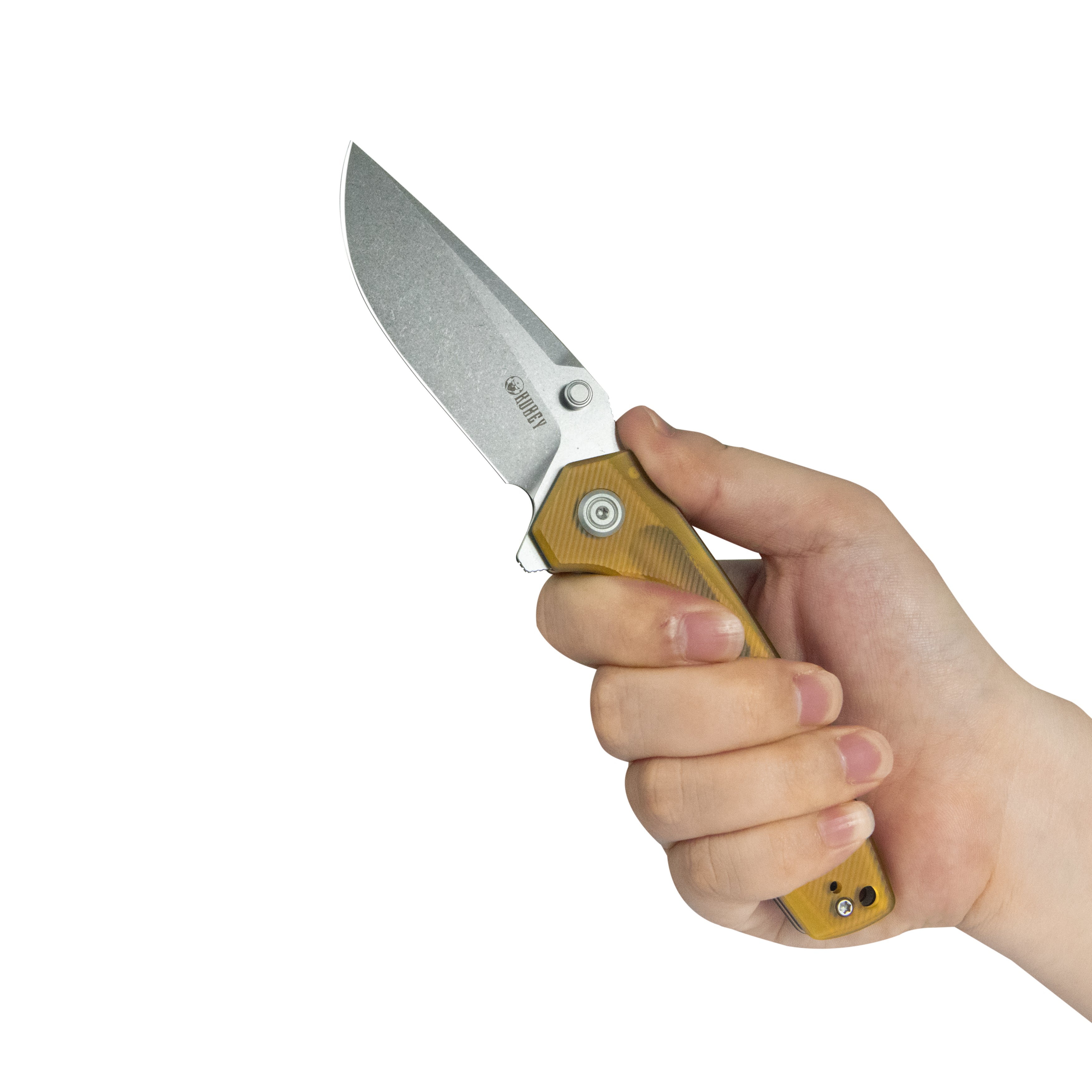 Calyce Liner Lock Flipper Folding Knife Ultem Handle 3.27" Bead Blasted 14C28N KU901R