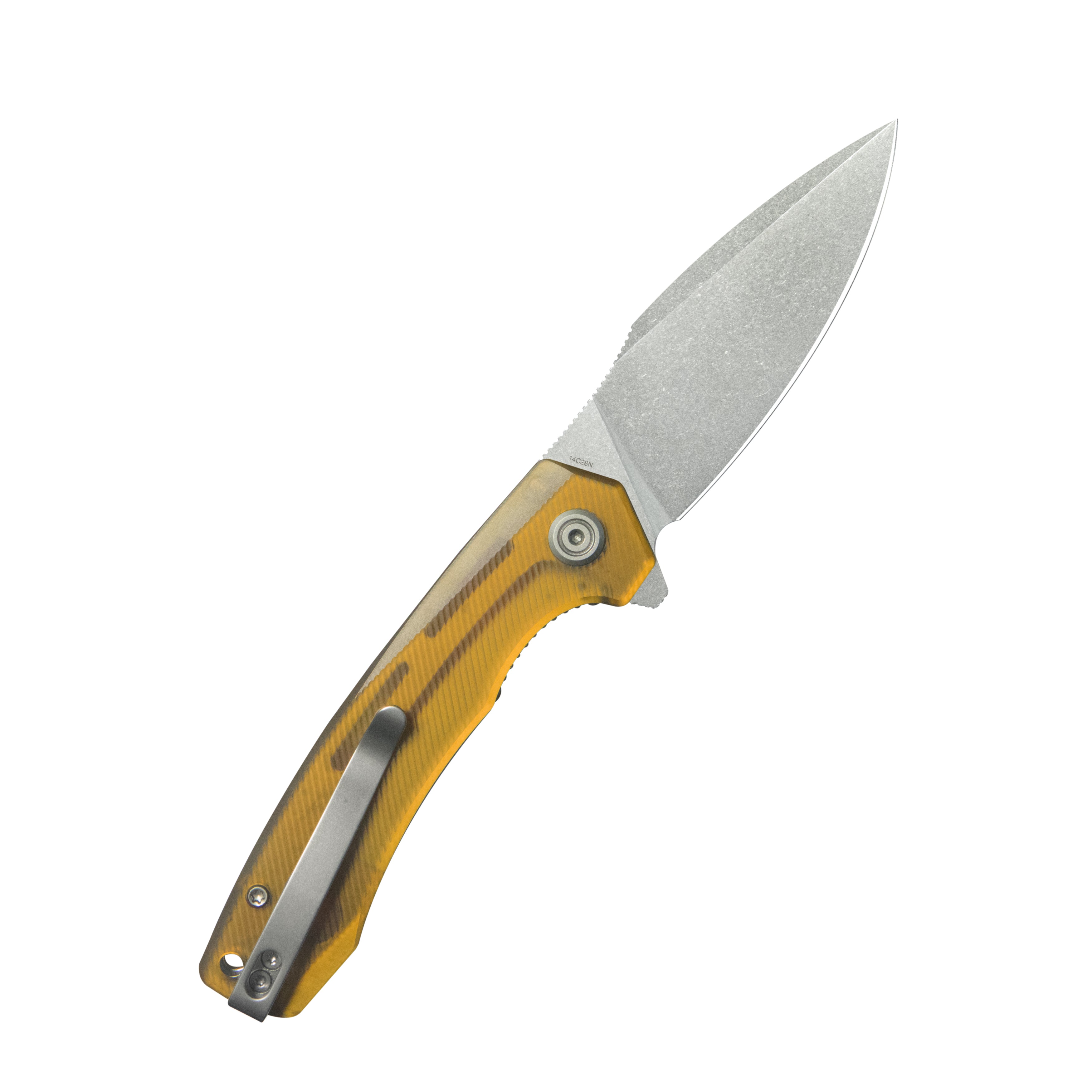 Calyce Liner Lock Flipper Folding Knife Ultem Handle 3.27" Bead Blasted 14C28N KU901W