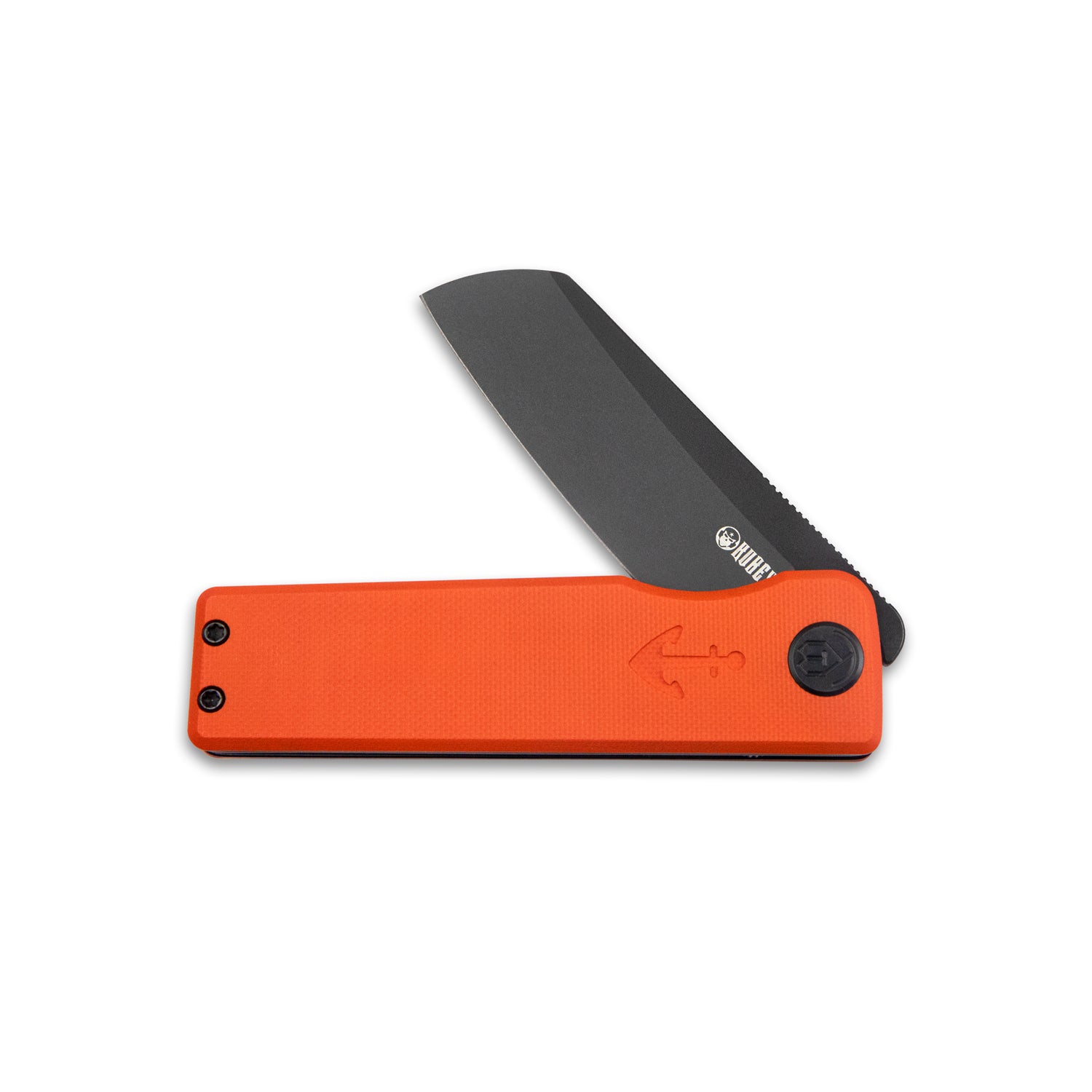 Sailor Liner Lock Flipper Outdoor Pocket Knife Orange G10 Handle 3.11" Blackwashed AUS-10 Blade KU317F