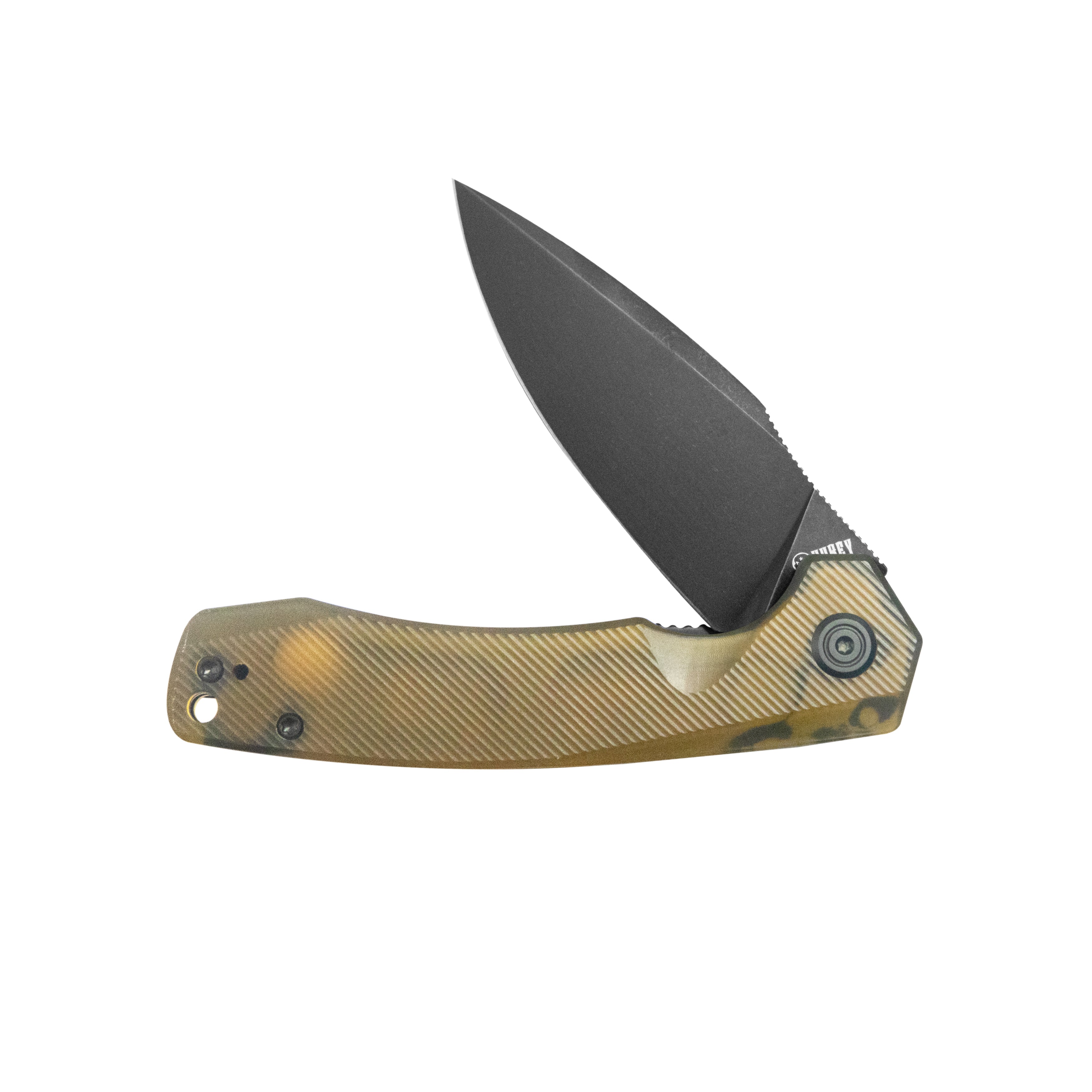 Calyce Liner Lock Flipper Folding Knife Ultem Handle 3.27" Blackwashed 14C28N KU901Z