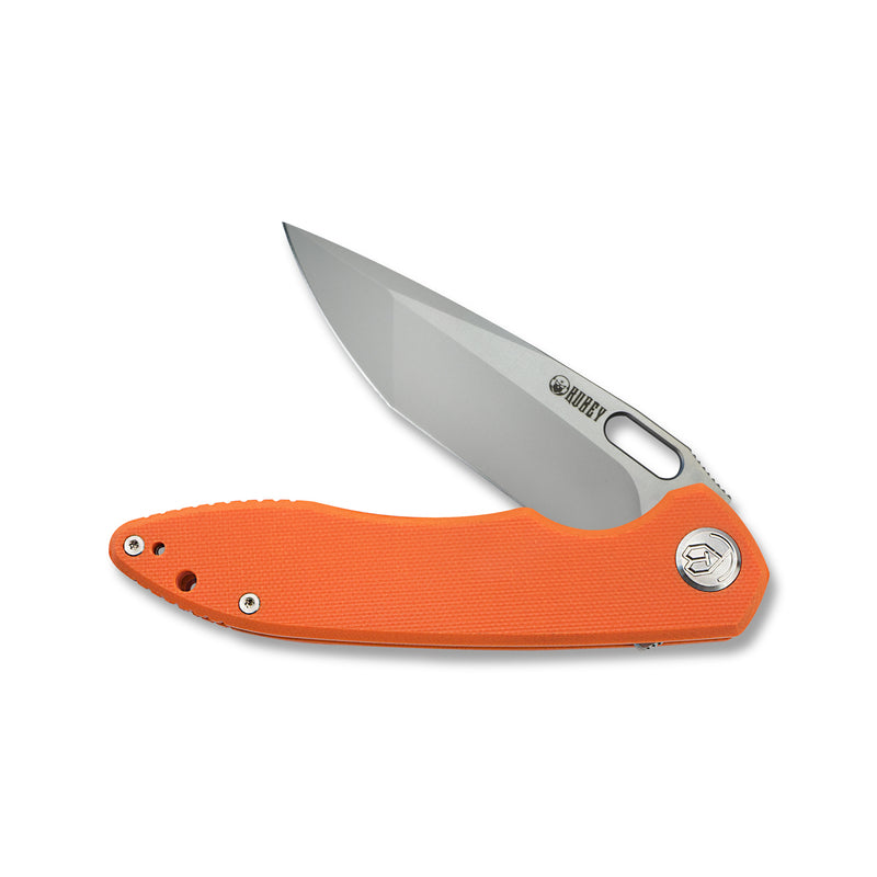 Darkness Liner Lock Flipper Knife Orange G10 Handle 3.74" Beadblast D2 Blade KU065