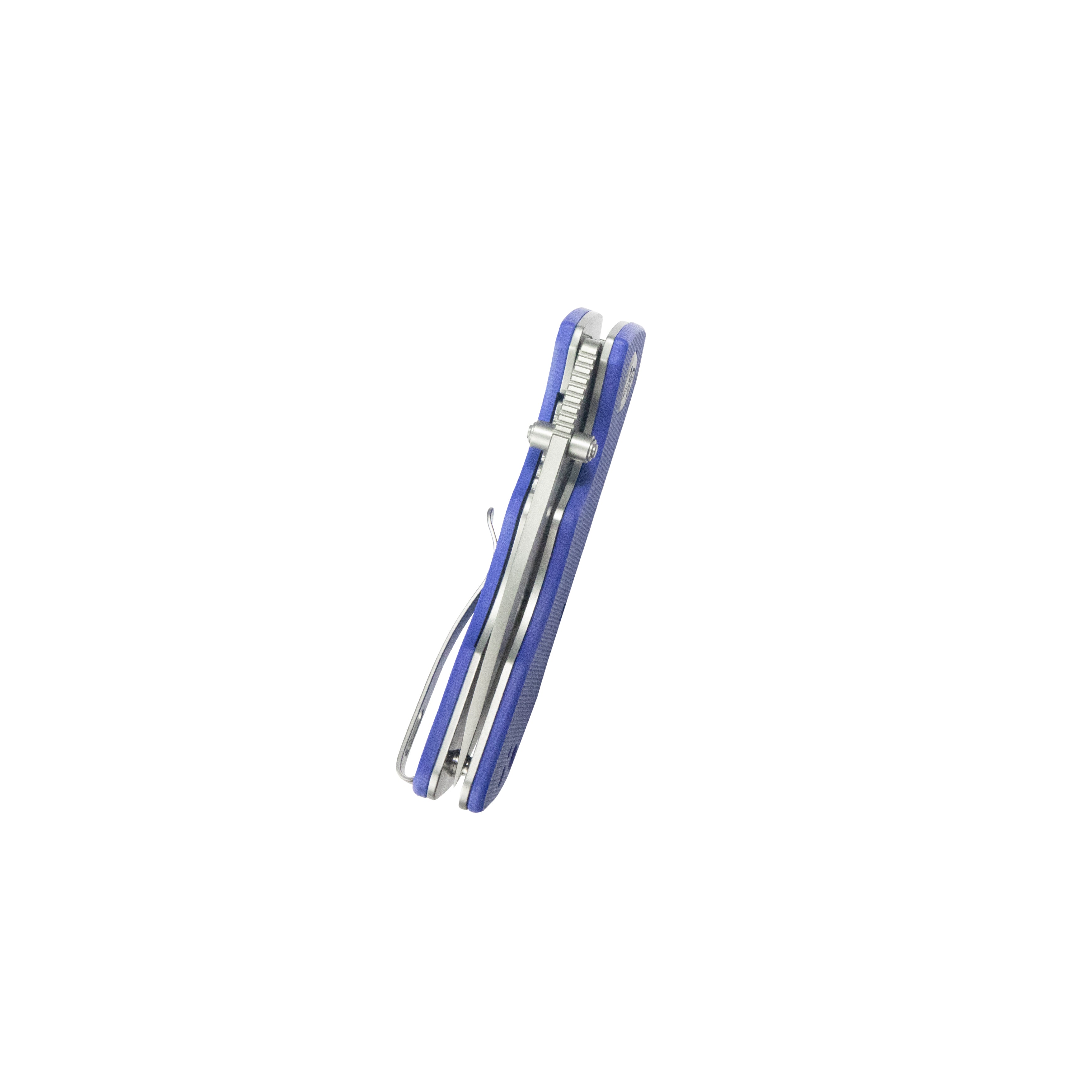 Kubey Karaji Liner Lock Dual Thumb Studs Open Folding Pocket Knife Blue G-10 Handle 2.56" Beadblast 14C28N KU180R