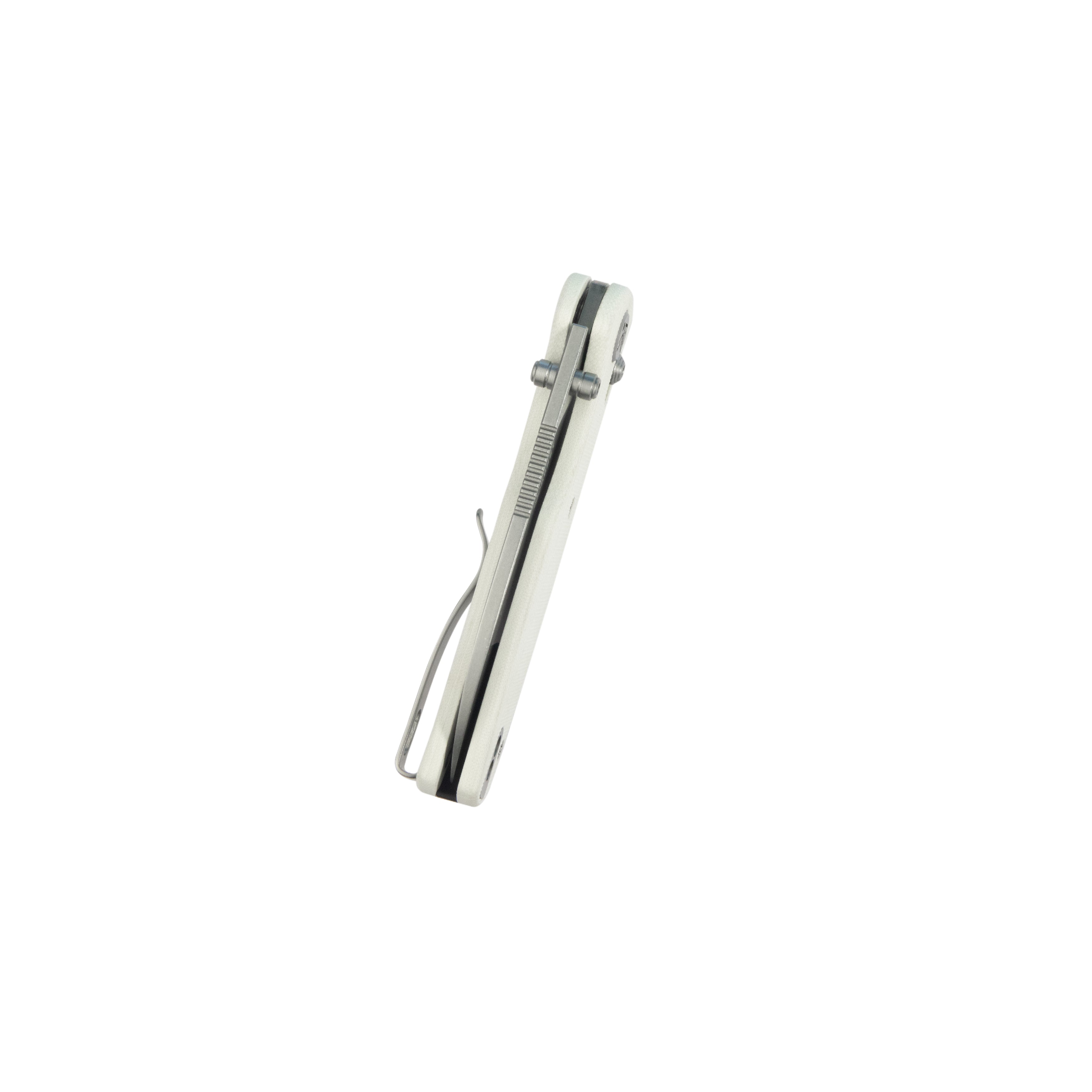 Kubey Breeze Every Carry Pocket Knife Crossbar Lock White G10 Handle 3.03" Stonewash 14C28N Blade KU288E