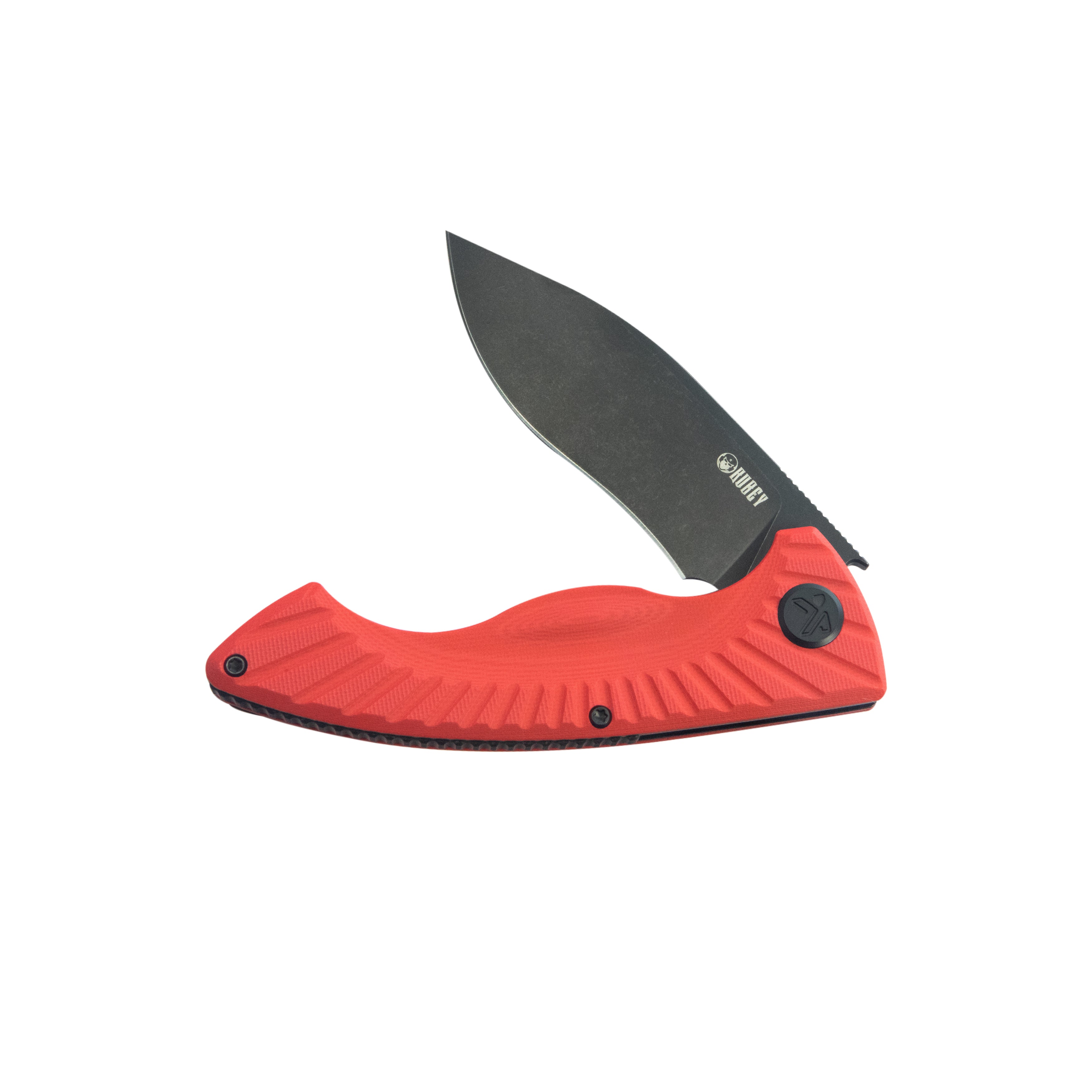 Kubey Timberwolf Flipper Outdoor Folding Knife Red G-10 Handle 3.46" Blackwash 14C28N Blade KU208I