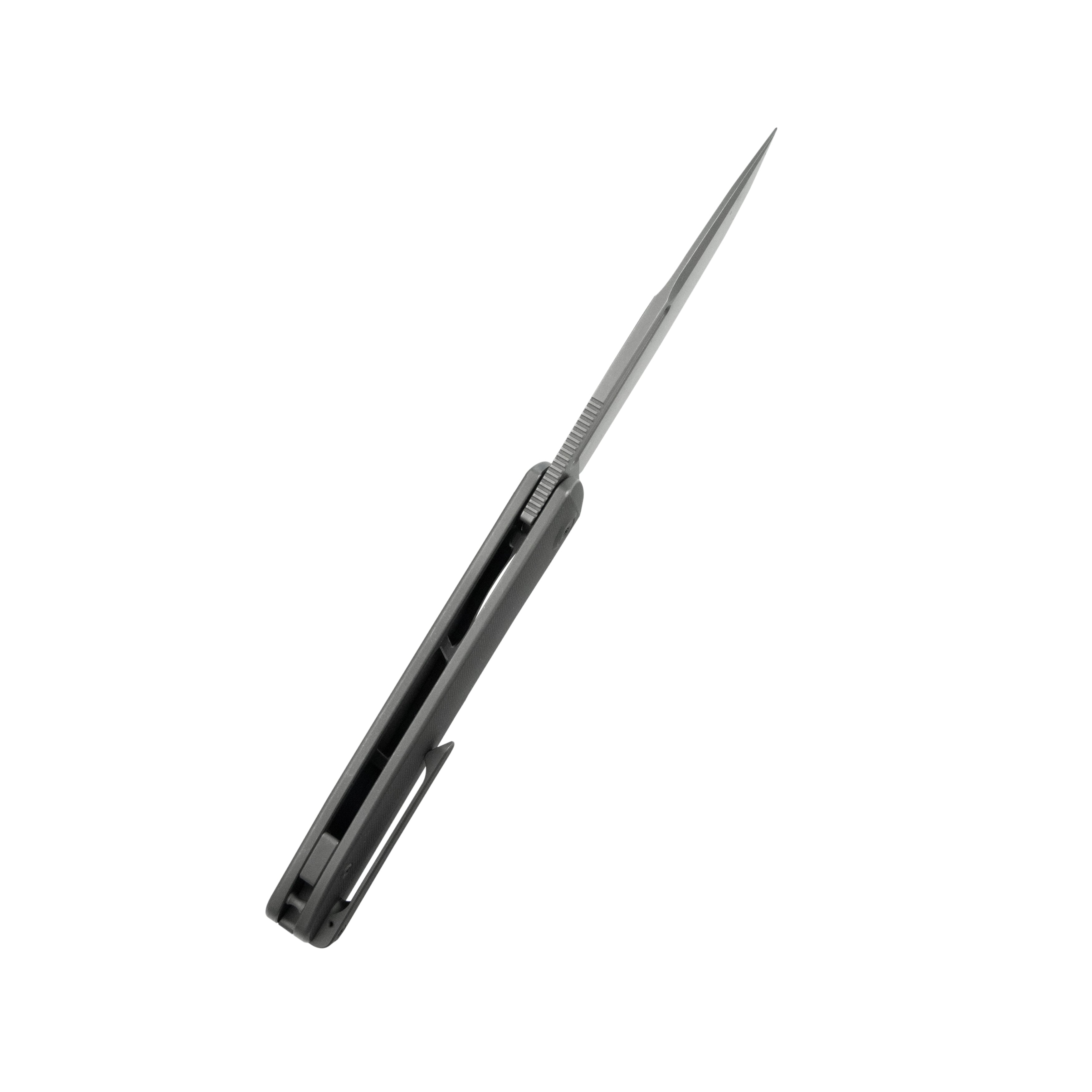 Kubey Supercell Pocket Knife Darkblast Titanium Handle 3.46" Darkblast 14C28N Blade KU353C