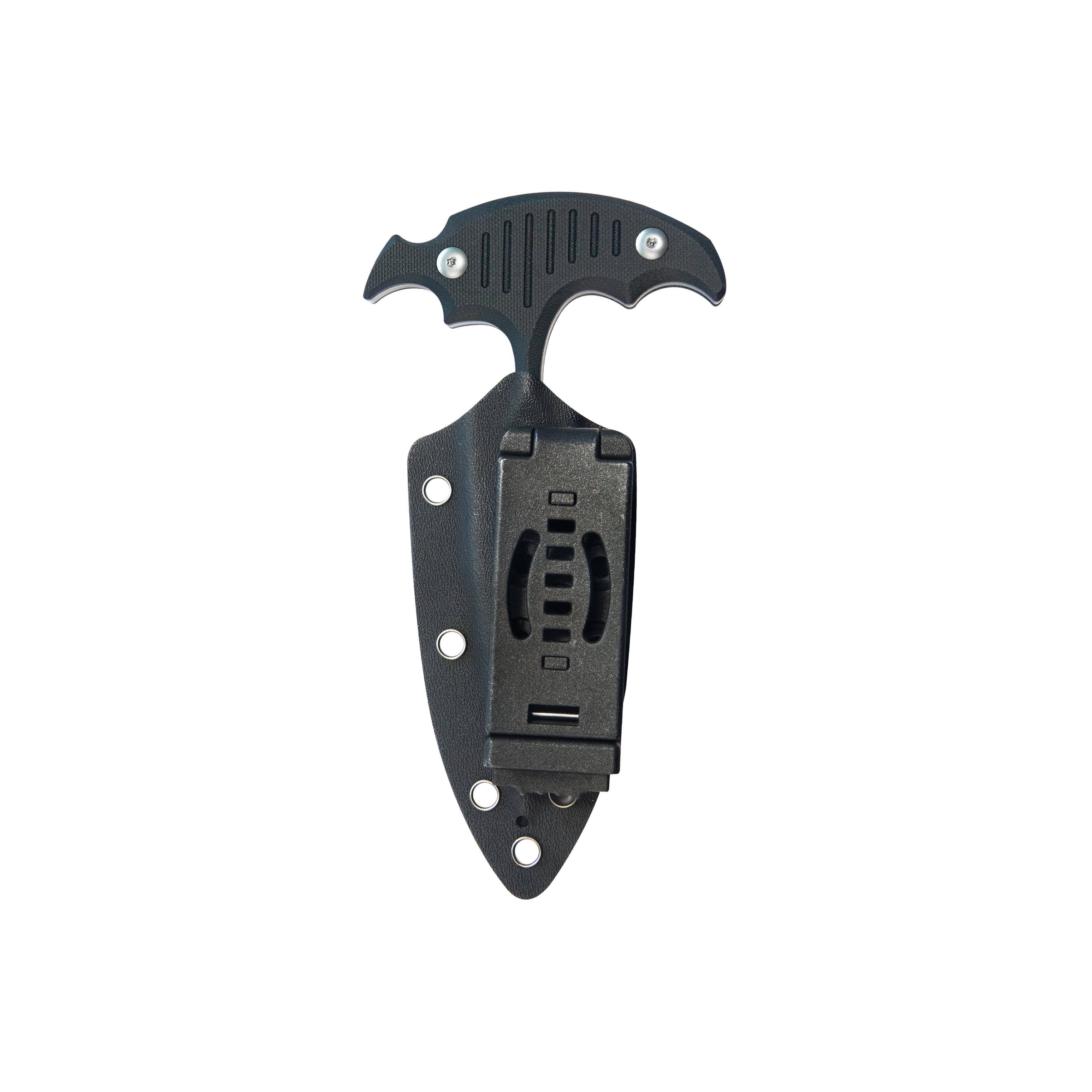 Medusa Push Dagger Fixed Blade Outdoor Knives w/ Kydex Sheath Black G-10 Beadblast 14C28N KU242A