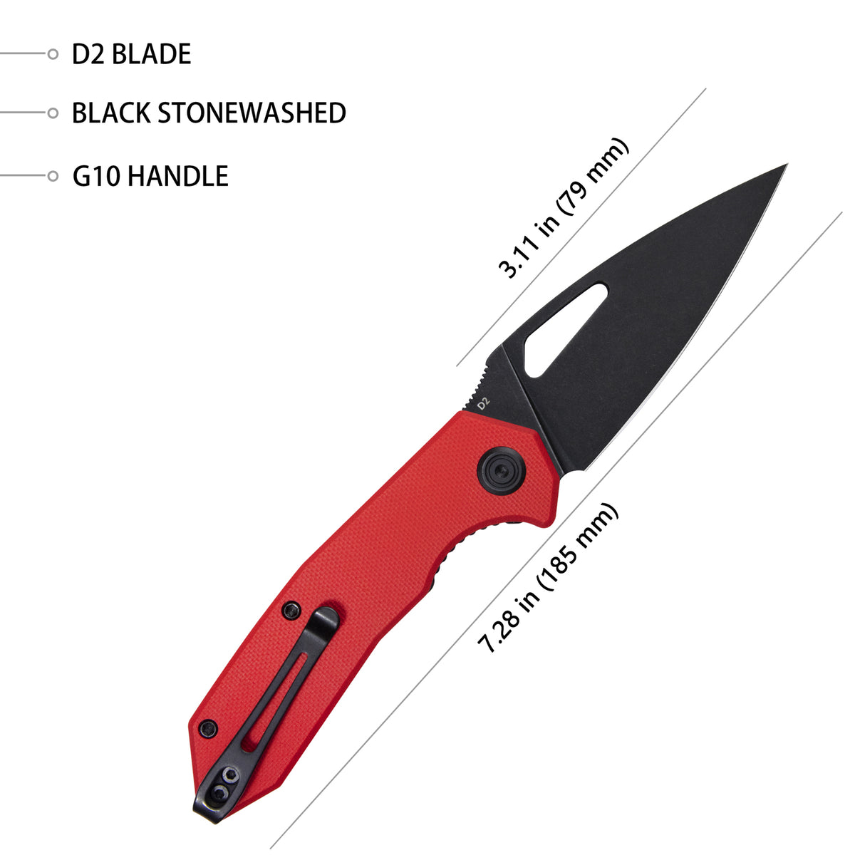 Coeus Linerlock Black Red KU122H