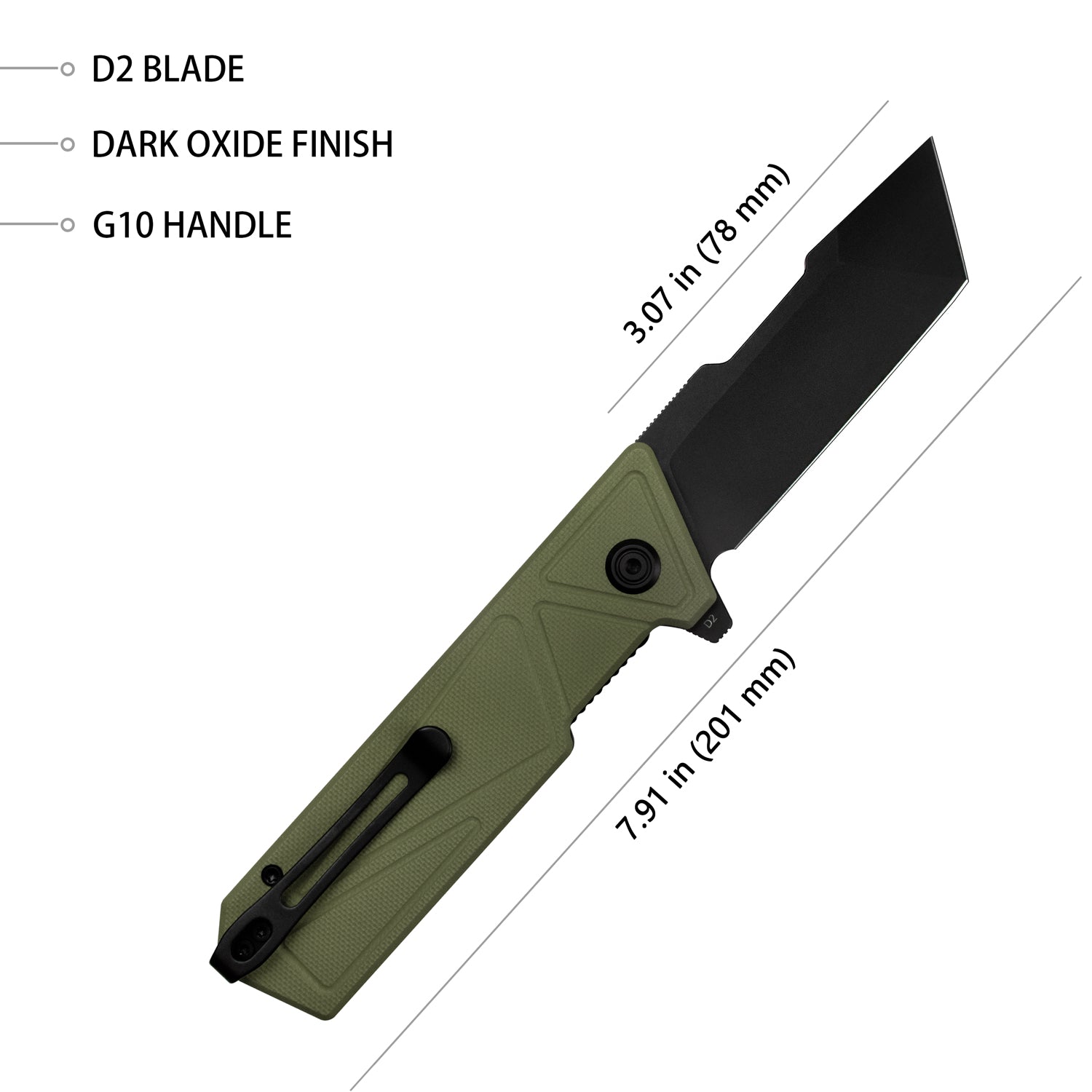 Avenger Linerlock Black Green KU104F