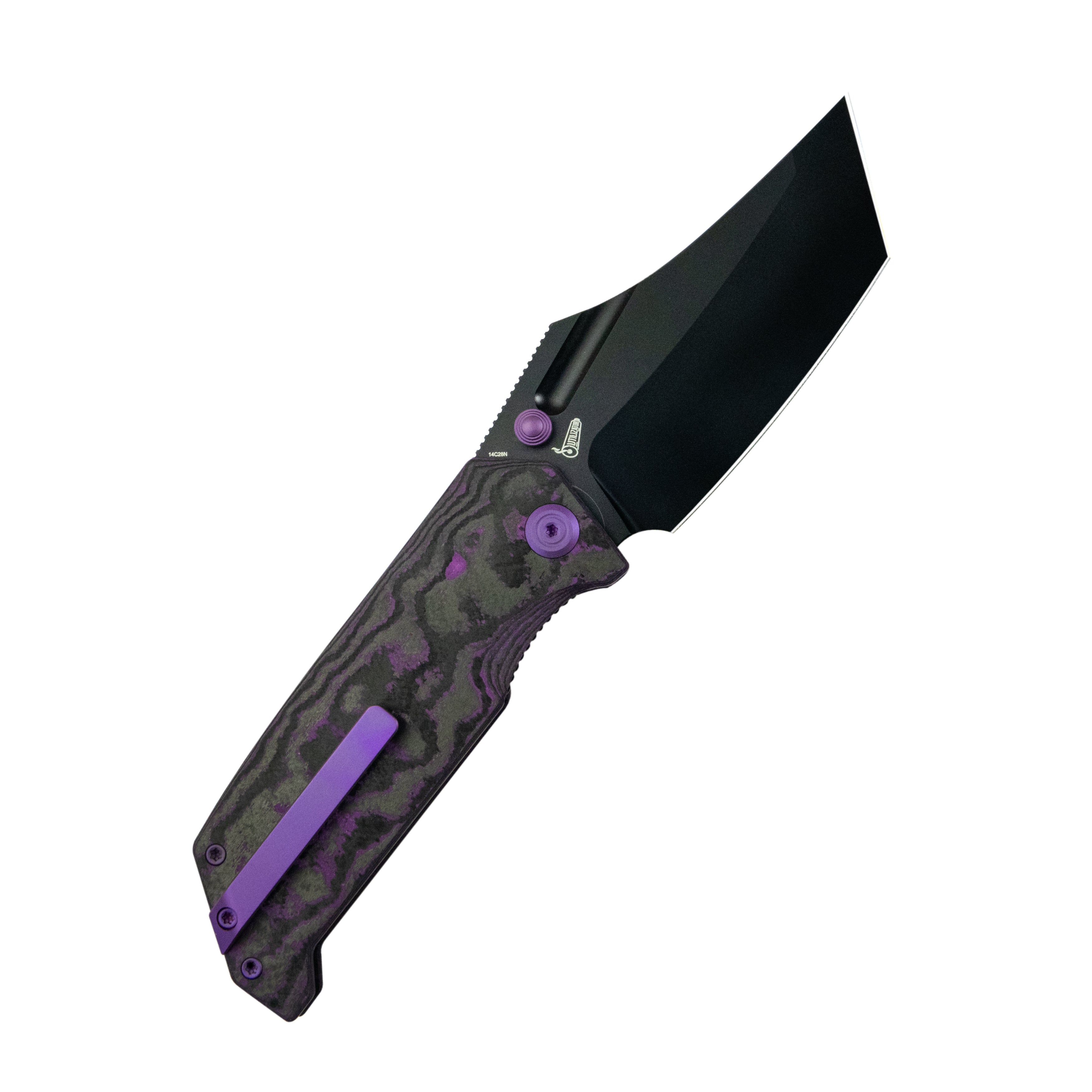 Hamster Suite 2A Outfitters Exclusive Linerlock Black PVD Purple Flo Camo Carbon KU402M