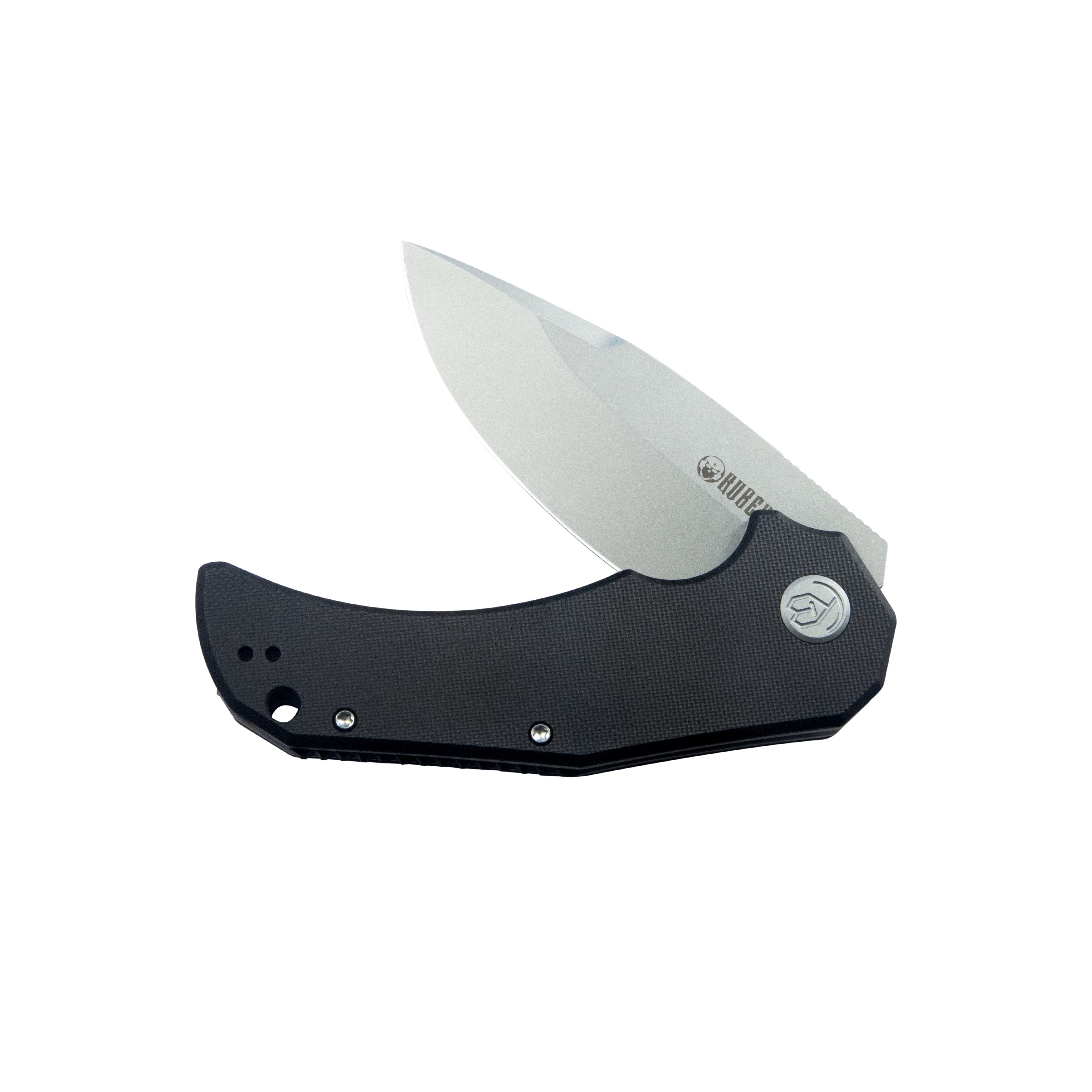 Mikkel Willumsen Design Bravo one Drop Point Outdoor Folding Camping Knife Black G10 Handle 3.39" Beadblast AUS-10 KU319H