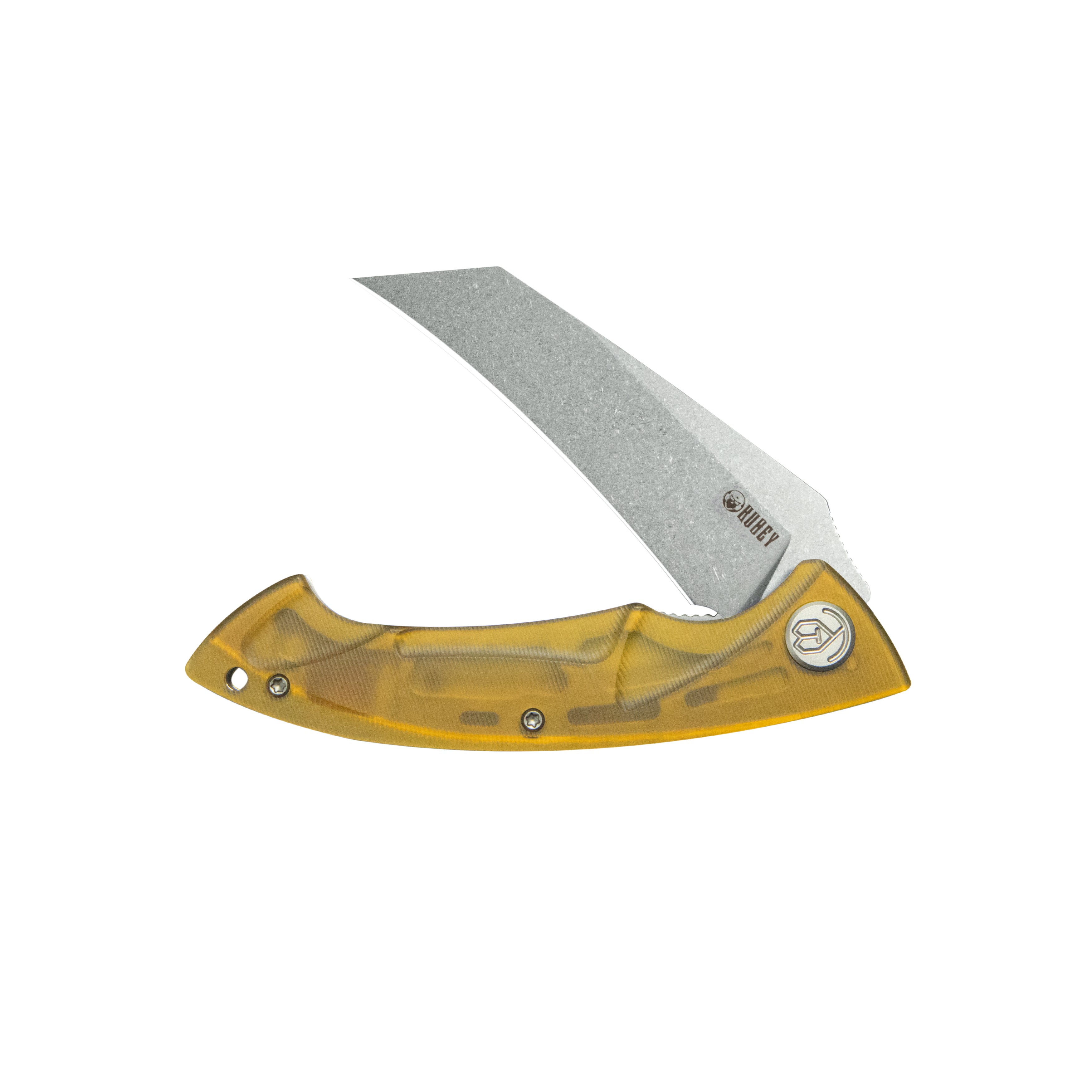 Kubey Anteater Liner Lock Folding Knife Ultem Handle 3.42" Sandblast 14C28N Blade KU212L