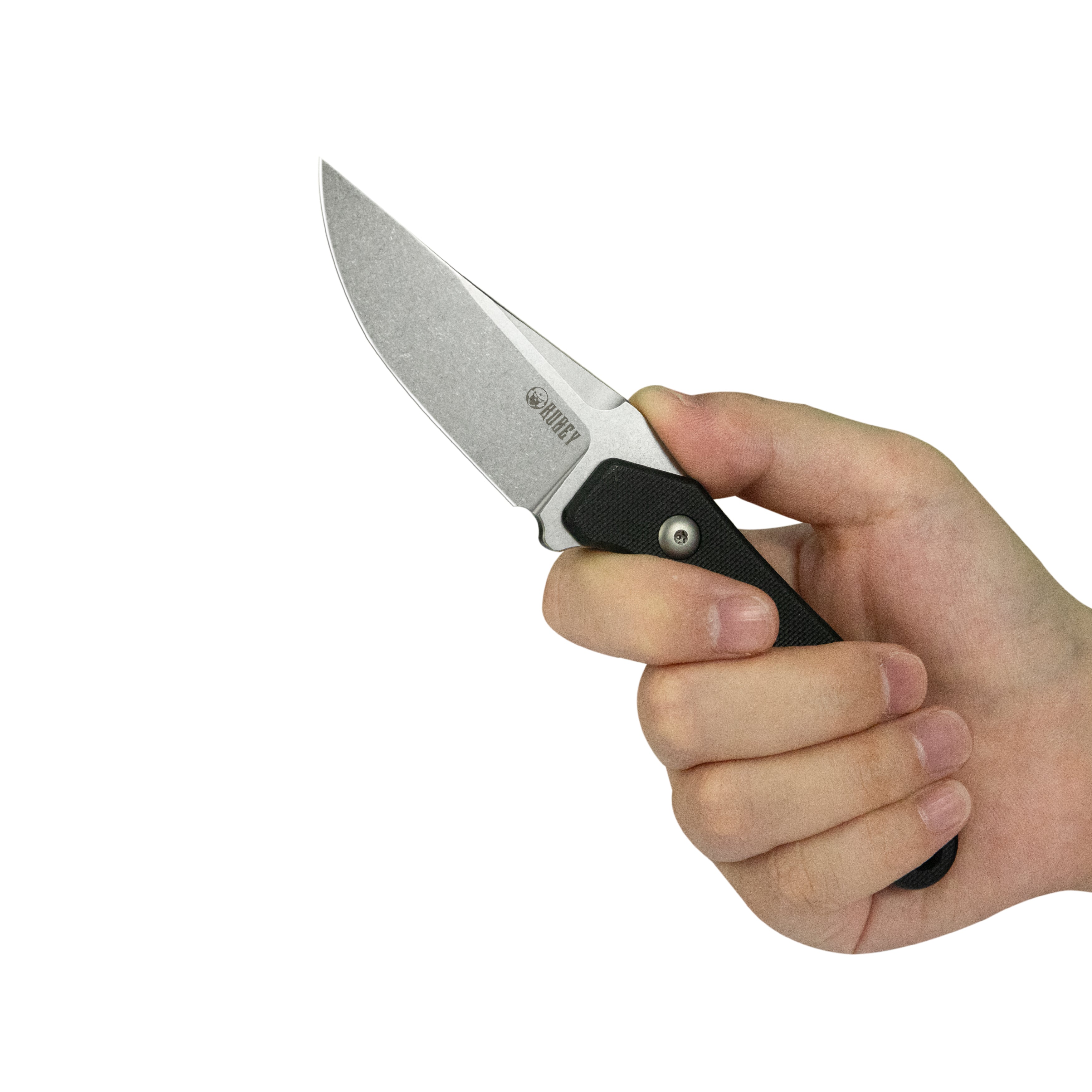 TLB II Clip Point EDC Fixed Blade Knife Black G10 2.8" Beadblast 14C28N with Kydex Sheath KU468A