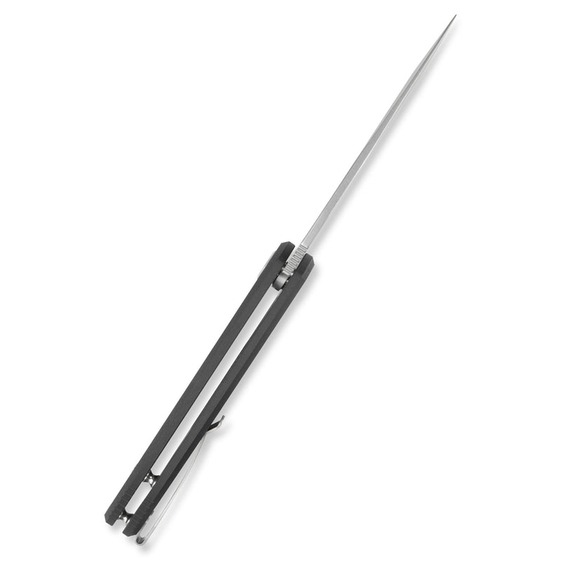 Darkness Liner Lock Flipper Knife Black G10 Handle 3.74" Beadblast D2 Blade KU003A