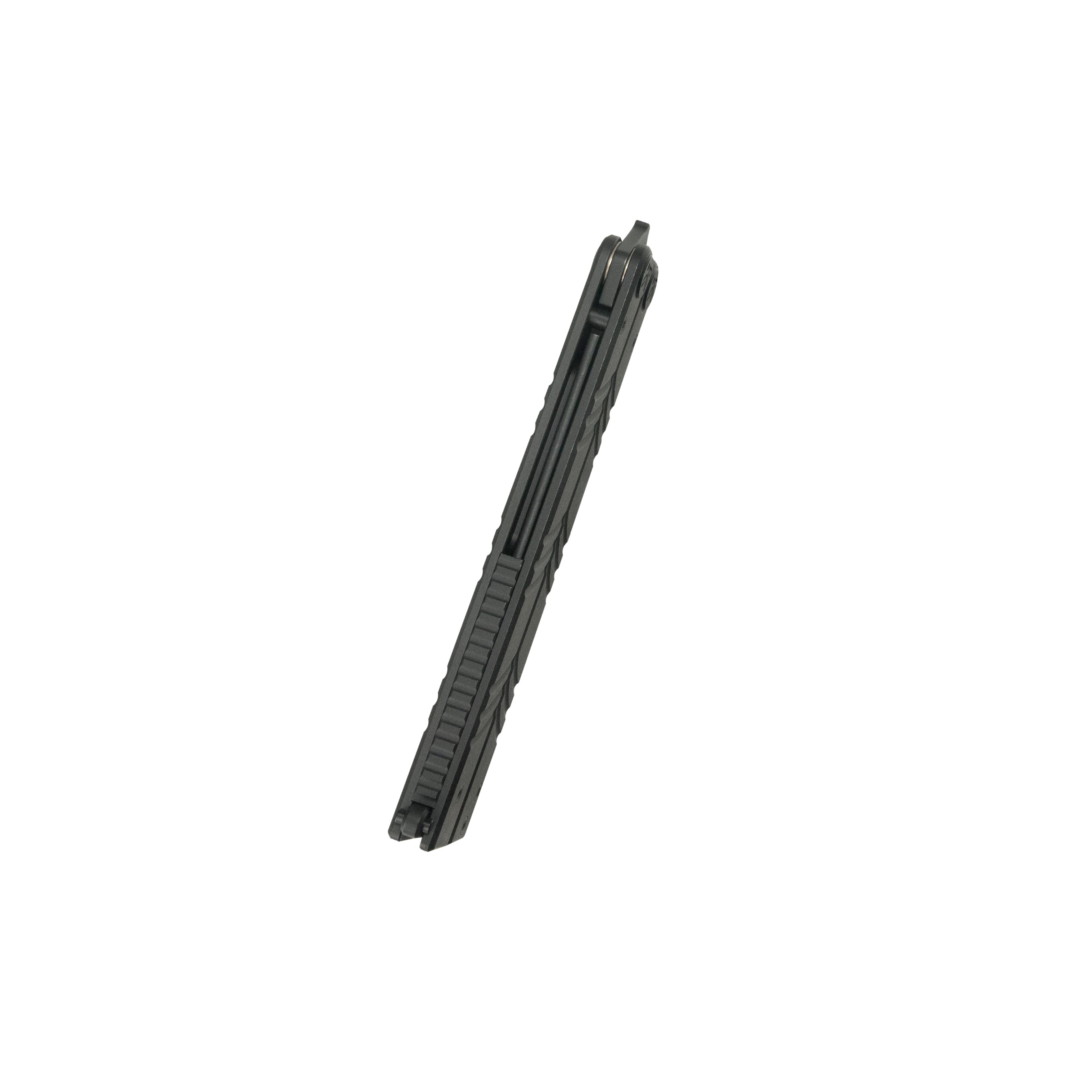 Kubey Ballistic EDC Basilong Blackwash Titanium Handle 4.09" Blackwash Sandvik 14C28N Blade Knife KU297B