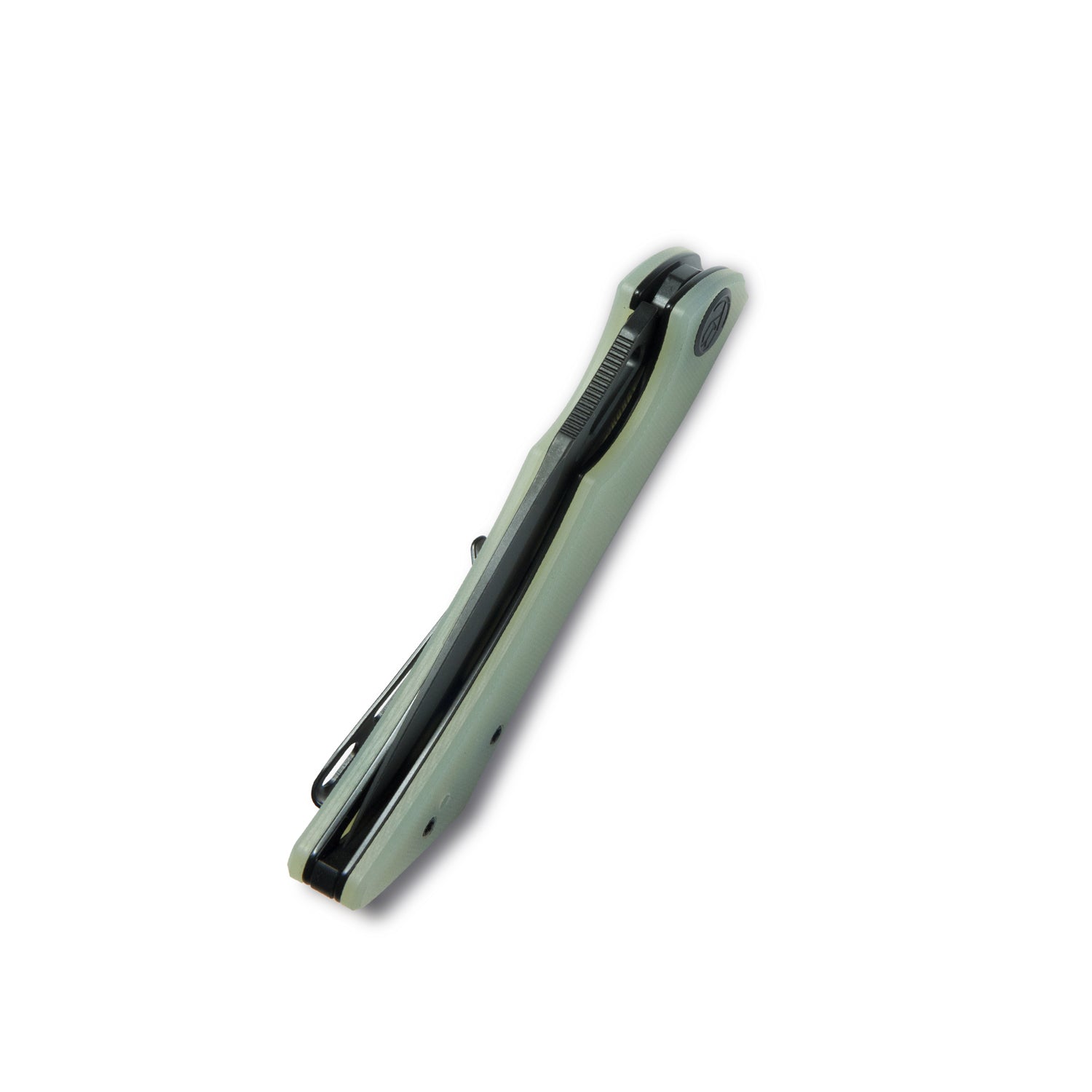 Raven Liner Lock Flipper Knife Jade G10 Handle 3.5" Dark Stonewashed AUS-10 KB245G