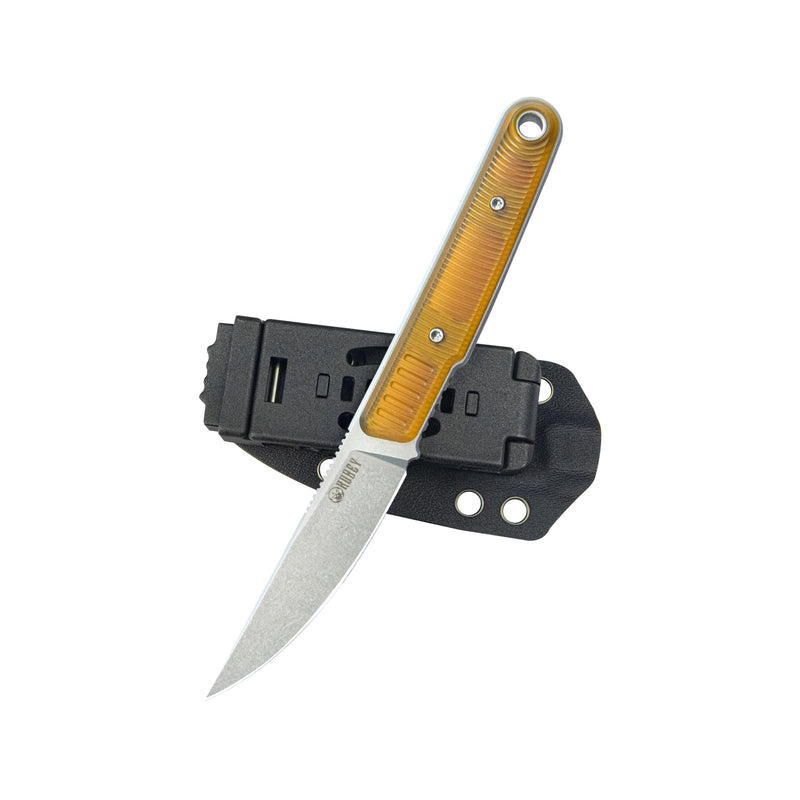 JL Kwaiken Fixie Every Day Carry Fixed Blade Knife Ultem G-10 3.11'' Beadblast 14C28N KU355C