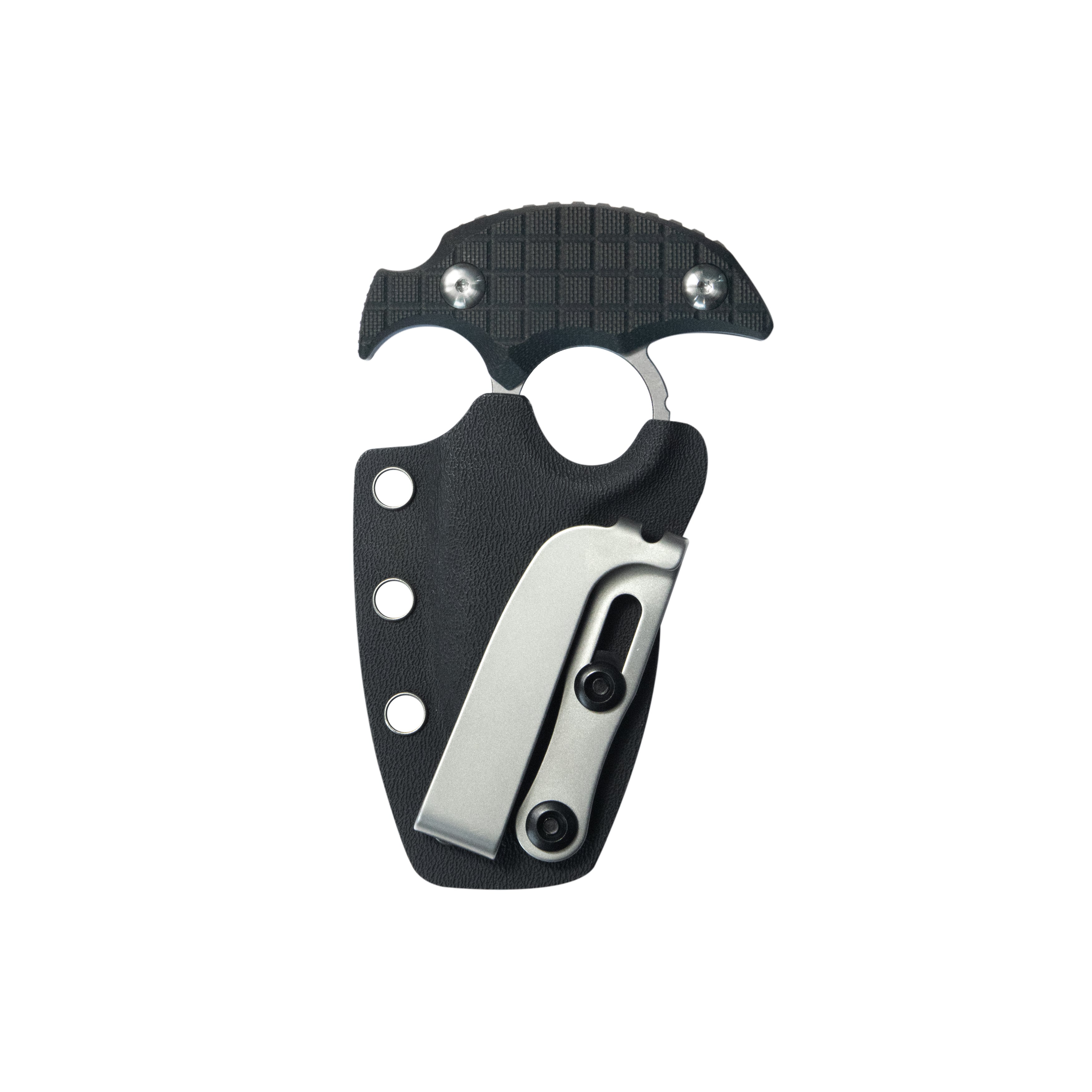 Kubey Cavy Fixed Blade Knife Black G10 Handle 2.95'' Stonewash 14C28N Blade KU403A