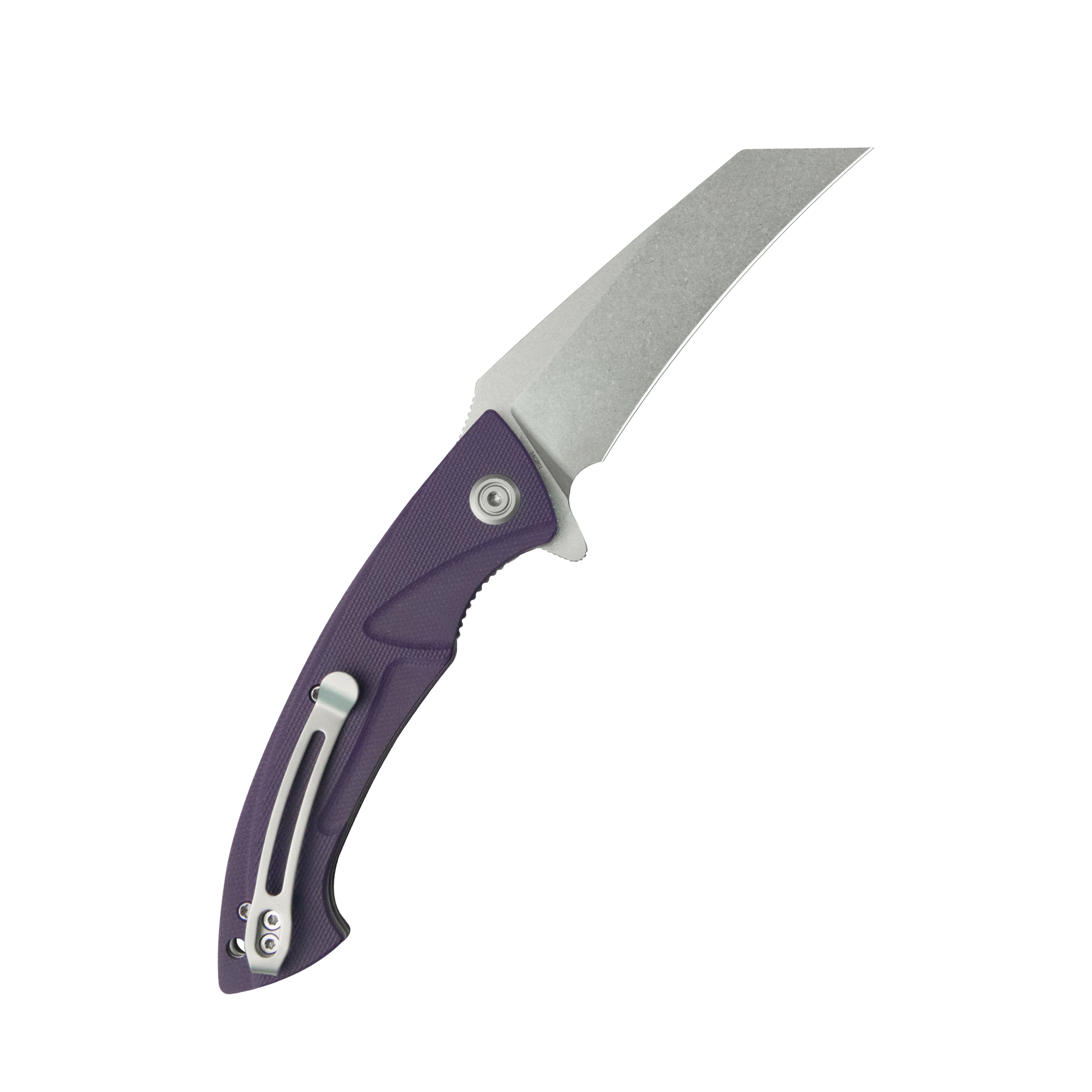 Kubey Anteater Liner Lock Folding Knife Purple G10 Handle 3.42" Sandblast 14C28N Blade KU212N