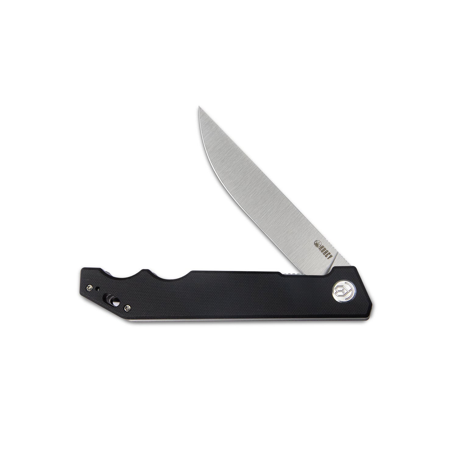Pylades Liner Lock Flipper Folding Knife Black G10 Handle 4.65" Satin AUS-10 KU253A