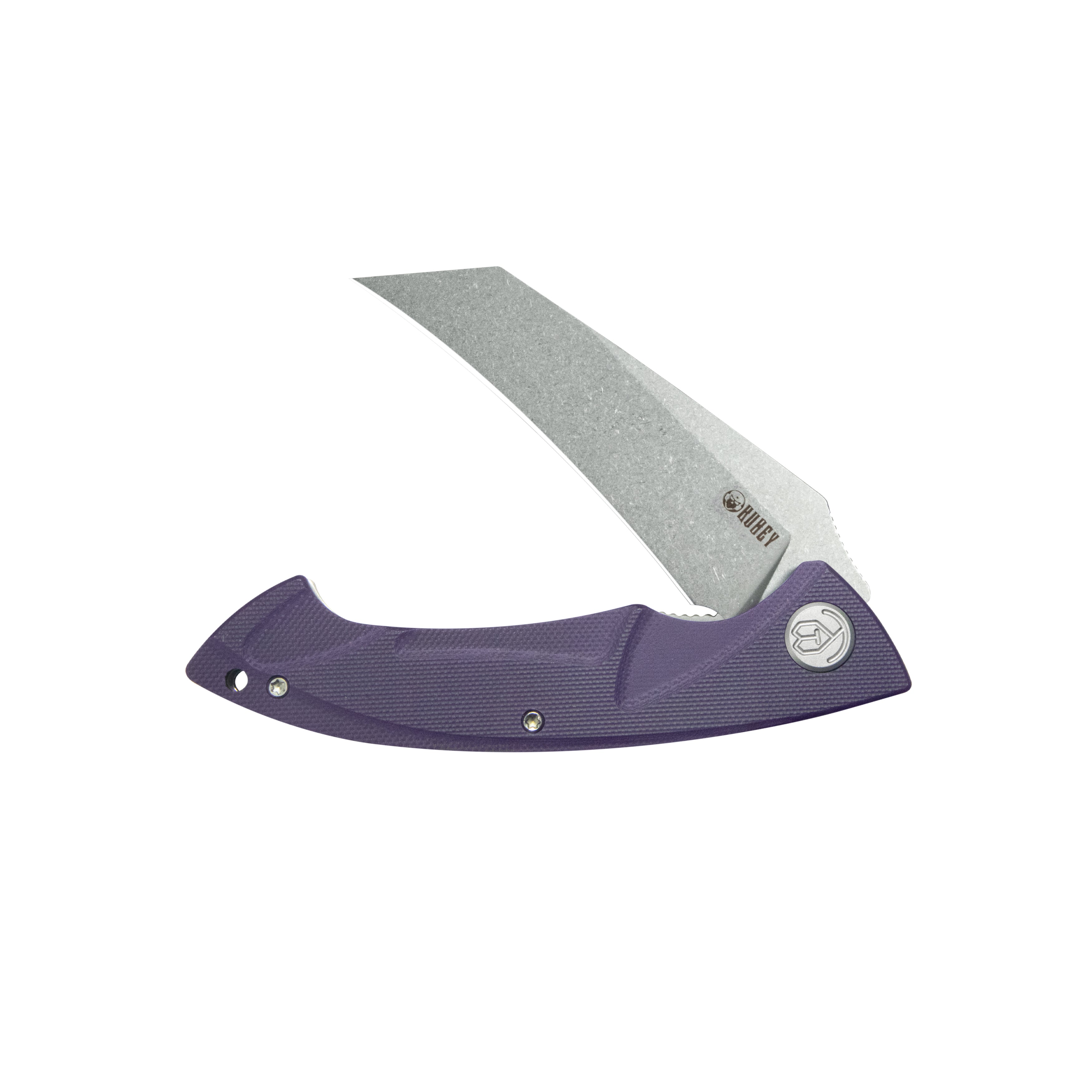 Kubey Anteater Liner Lock Folding Knife Purple G10 Handle 3.42" Sandblast 14C28N Blade KU212N