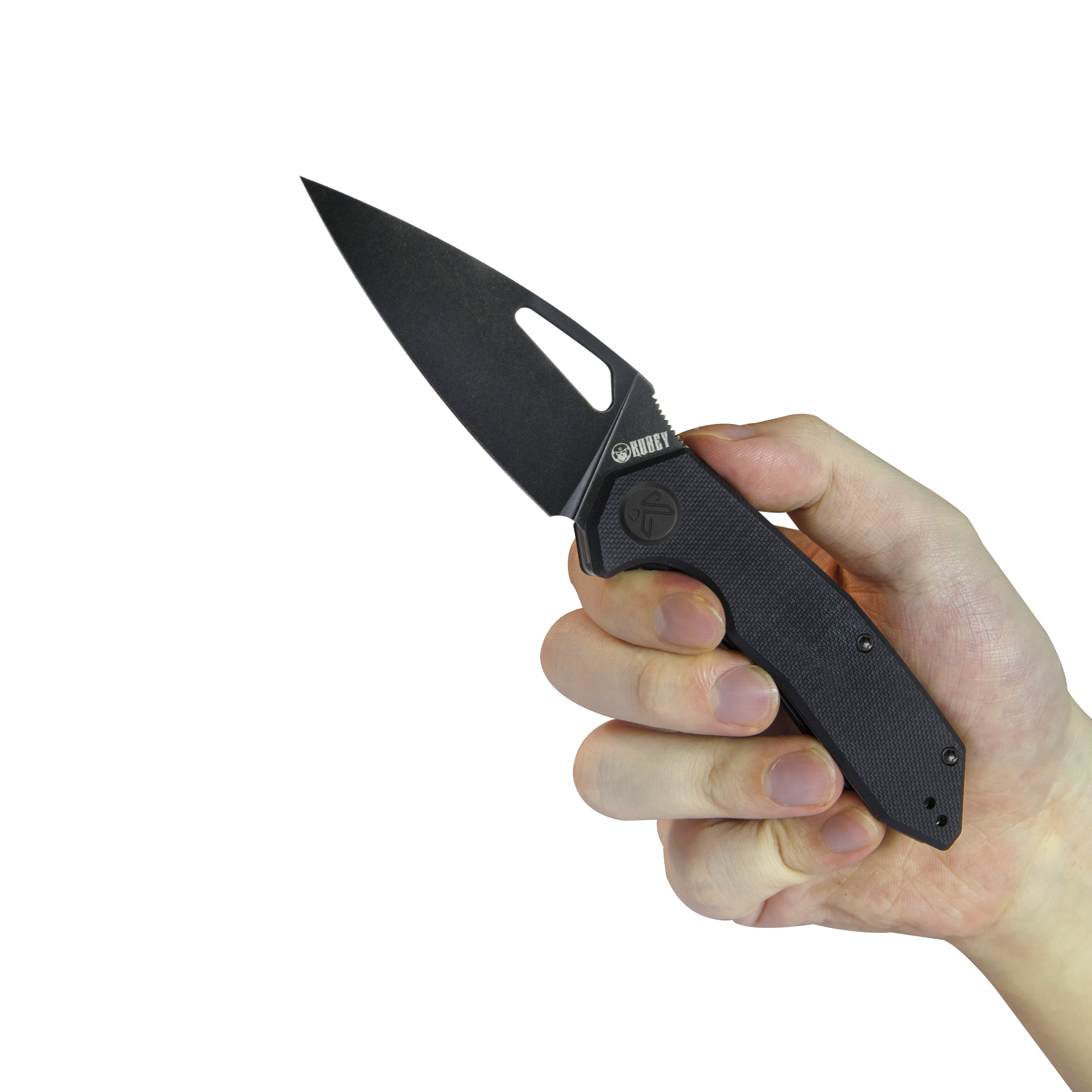 Coeus Liner Lock Thumb Open Folding Knife Black G10 Handle EDC knives 3.11" Blackwash 14C28N KU122X