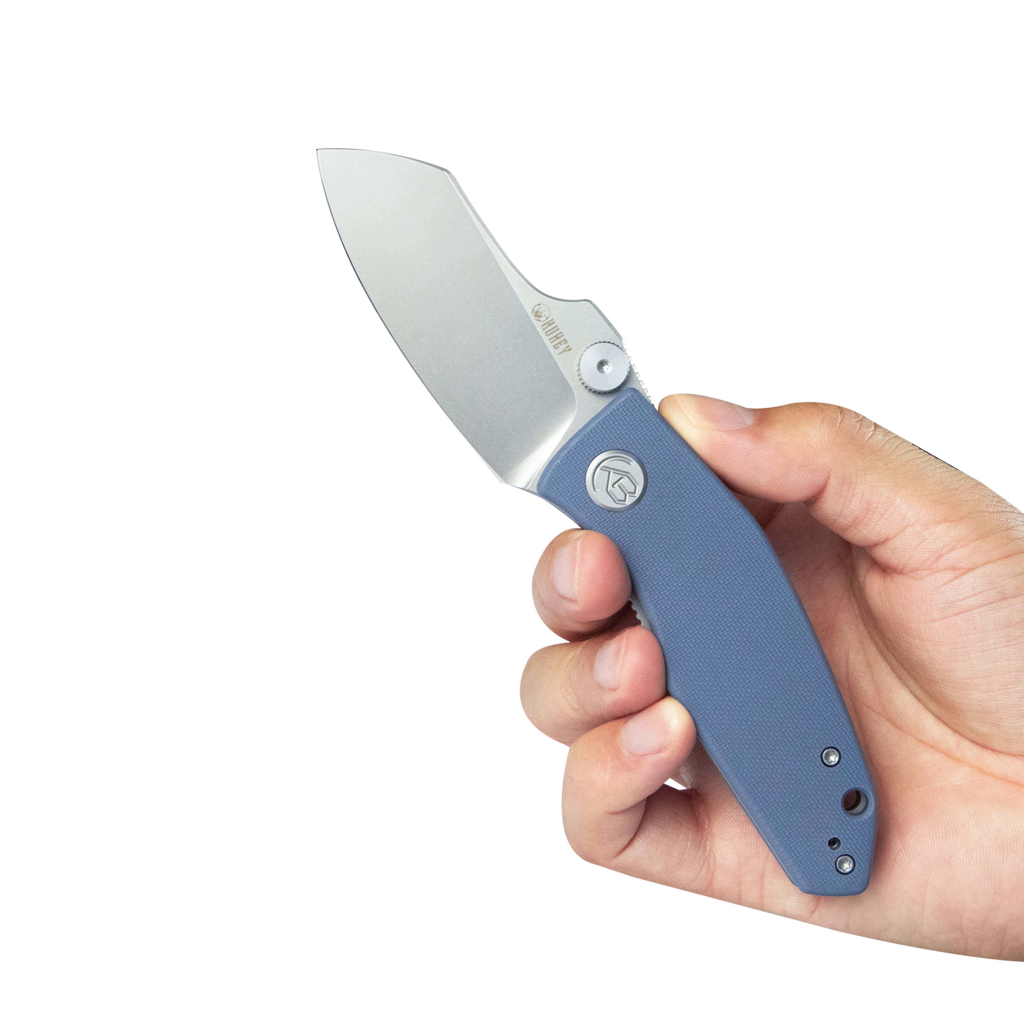 Monsterdog Liner Lock Folding Knife Blue G10 Handle 2.95" Bead Blasted 14C28N KU337M