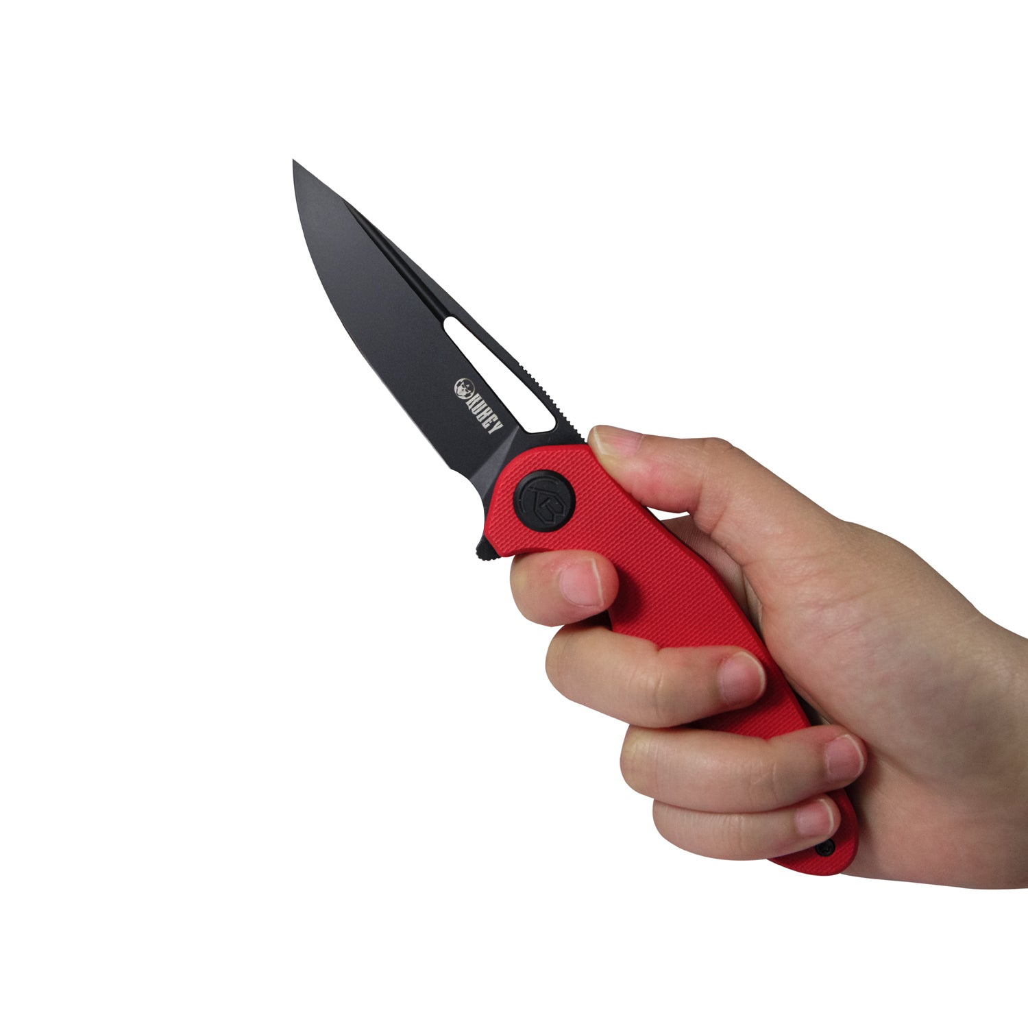Kubey Dugu Liner Lock Folding Knife Red G10 Handle 2.91'' Dark Stonewahsed 14C28N Blade KU210F NEW
