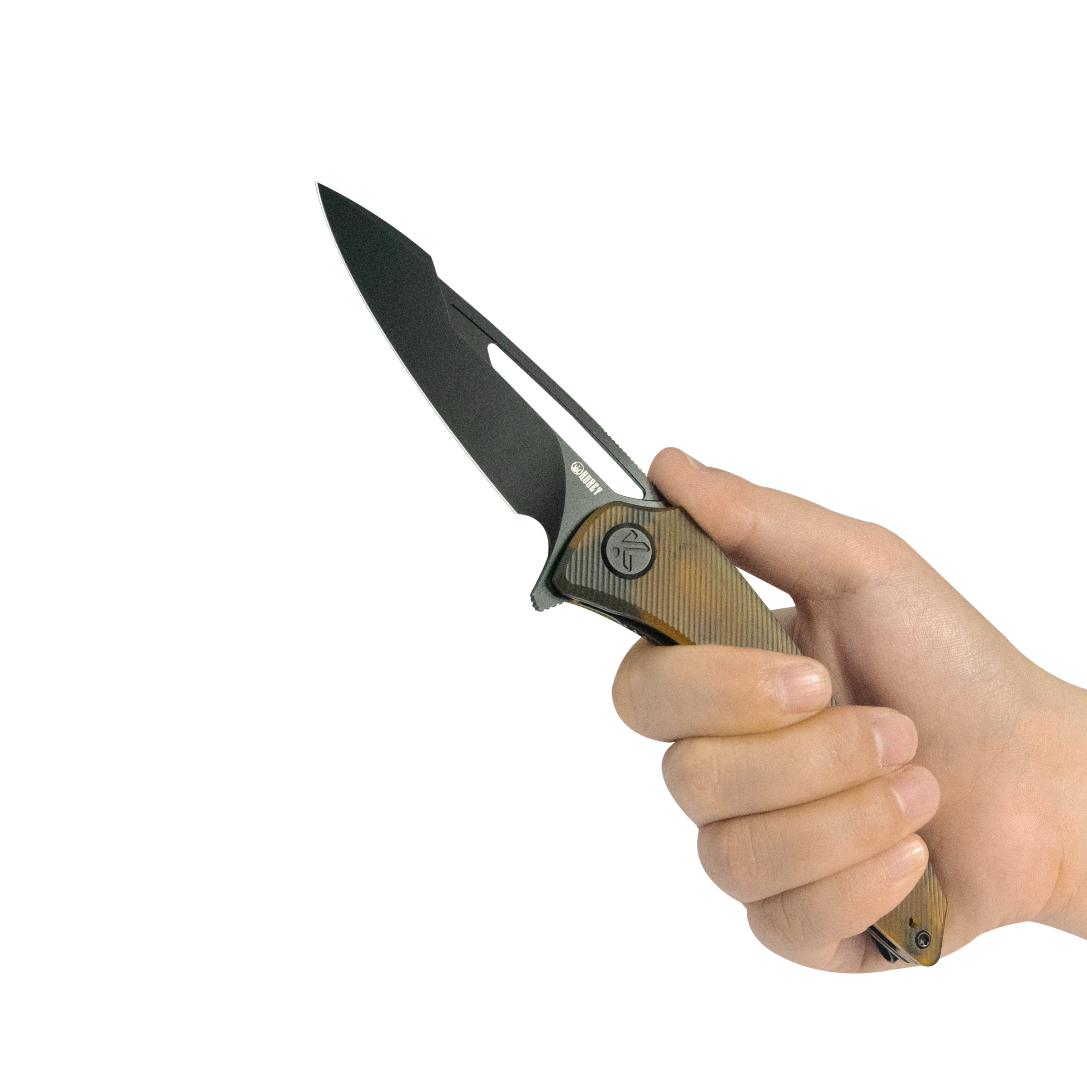 Merced Folding Knife 3.46" Blackwash 14c28n Blade With Ultem Handle Reliable Tactical Pocket Knife KU345P