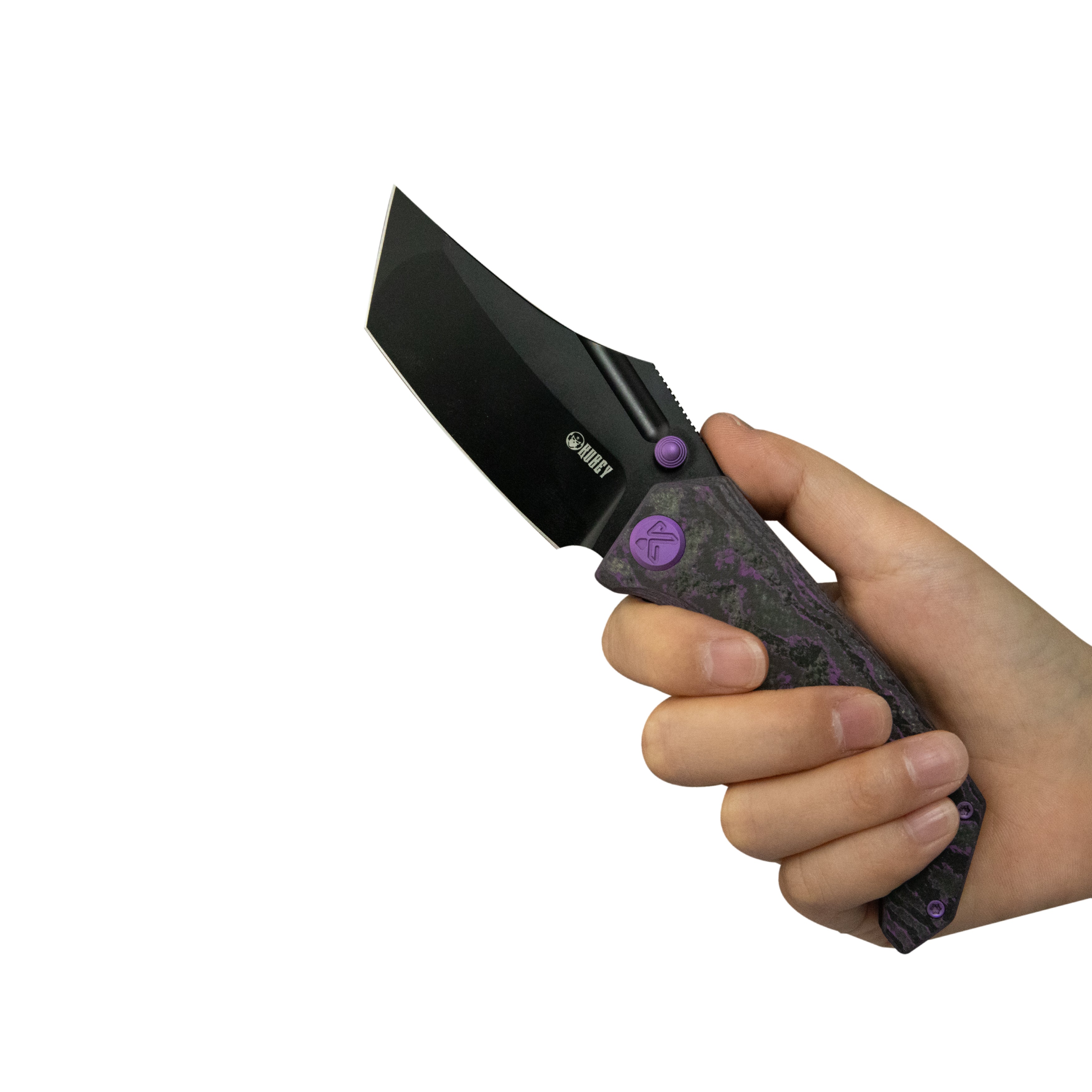 Hamster Suite 2A Outfitters Exclusive Linerlock Black PVD Purple Flo Camo Carbon KU402M
