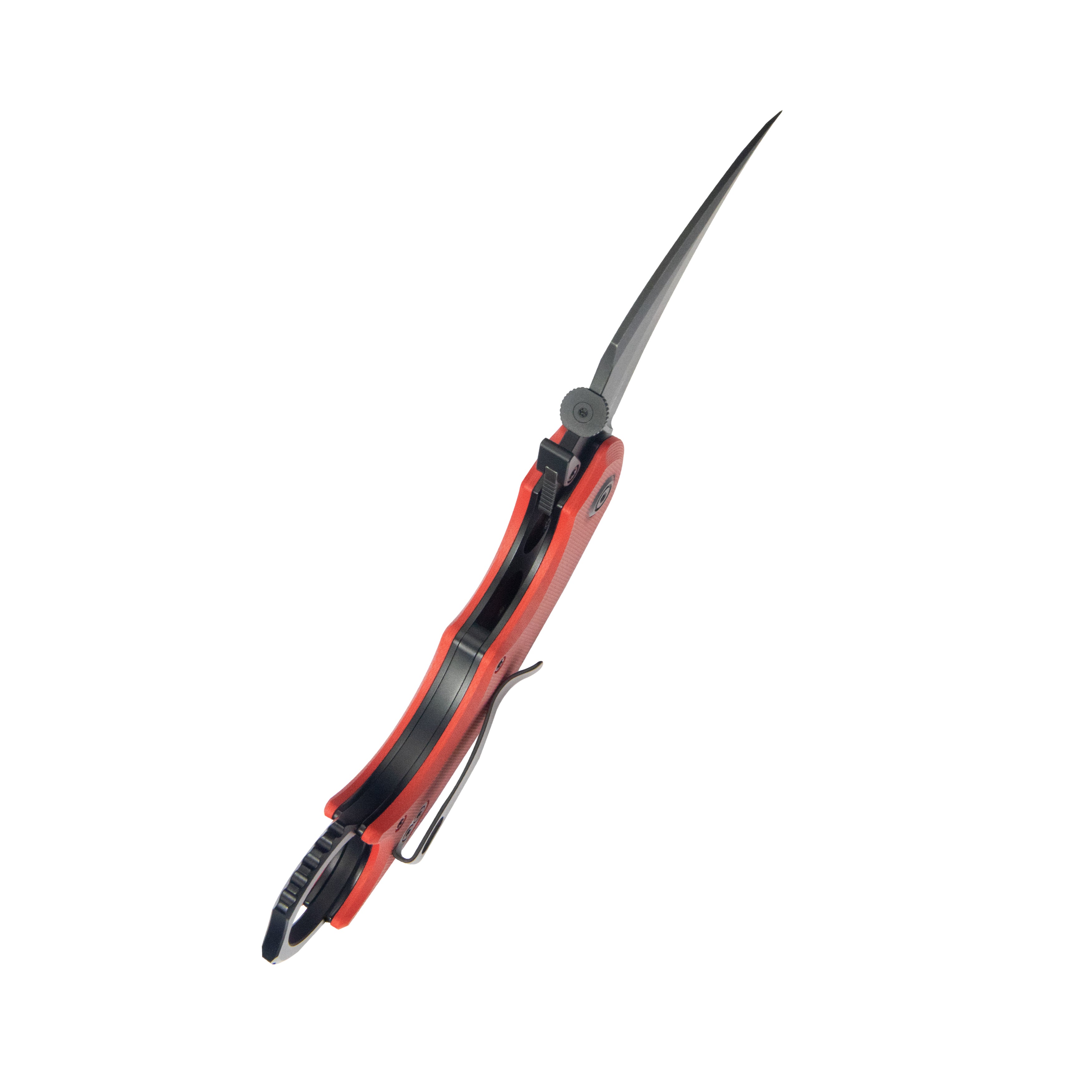 Kubey Rogue Pikal Karambit Folding Knife Red G10 Handle 2.91" Blackwash 14C28N Blade KU298F