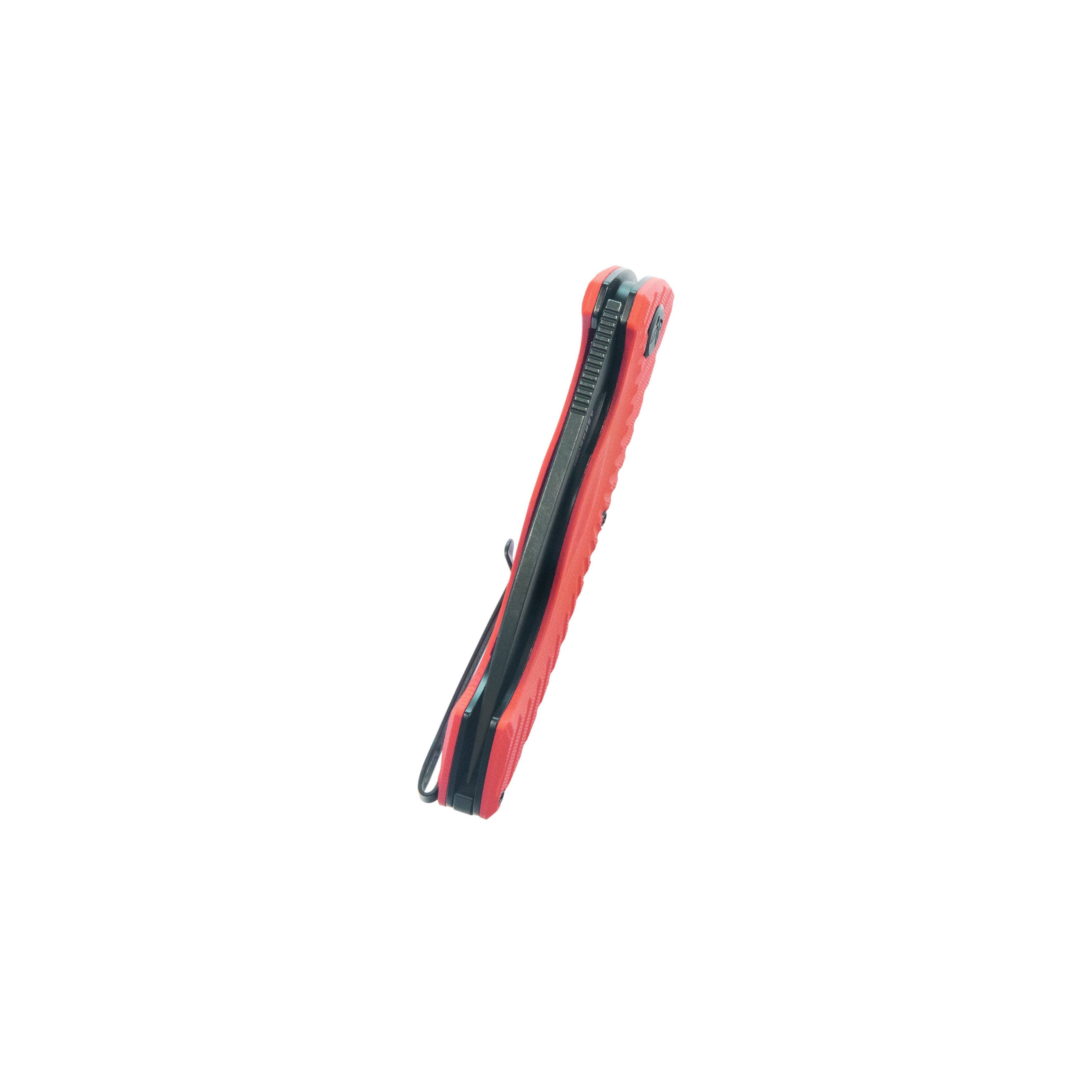 Kubey Timberwolf Flipper Outdoor Folding Knife Red G-10 Handle 3.46" Blackwash 14C28N Blade KU208I