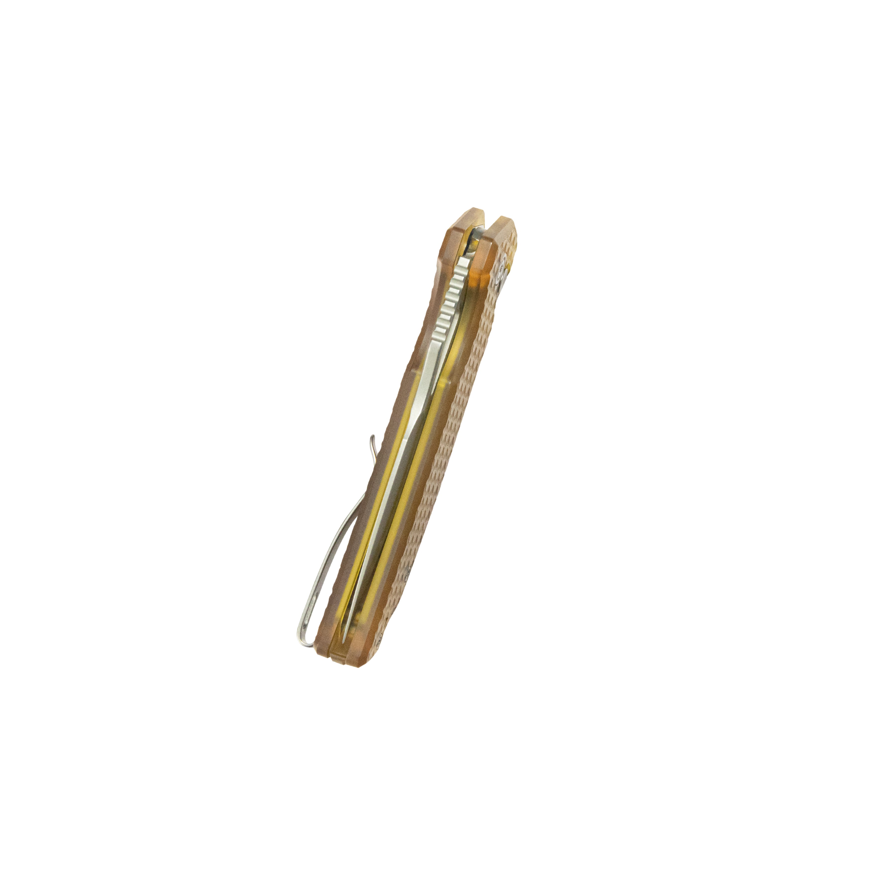 Kubey RDF Pocket Knife Ultem Handle 3.11" Bead Blasted 14C28N Blade KU316H