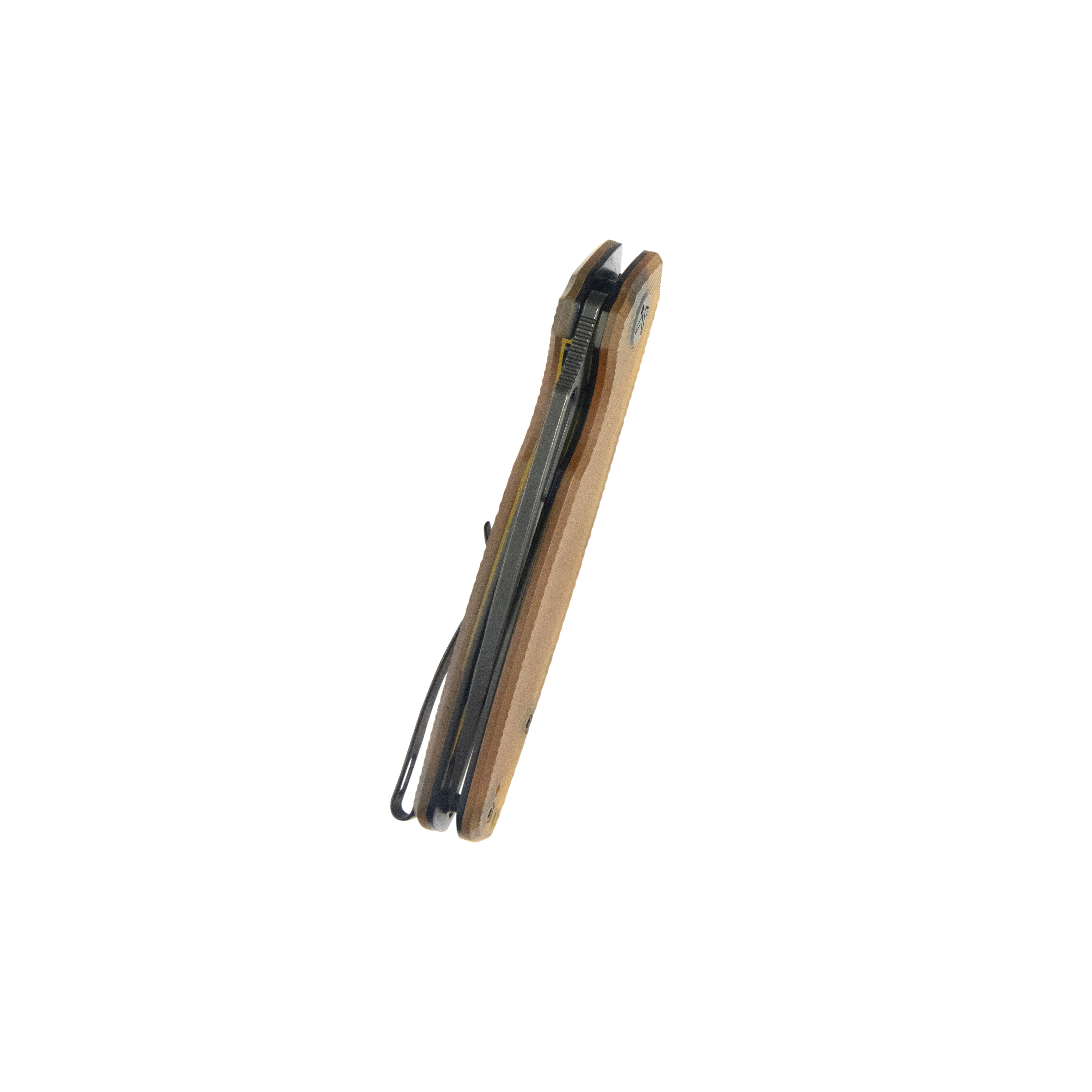 Kubey Tityus Liner Lock Flipper Folding Knife Ultem Handle 3.39" Blackwash 14C28N KU322S