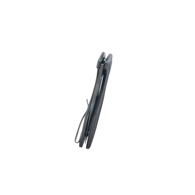 Noble Flipper Folding Knife Black G10 Handle 3.15" Blackwash 14C28N KU236O