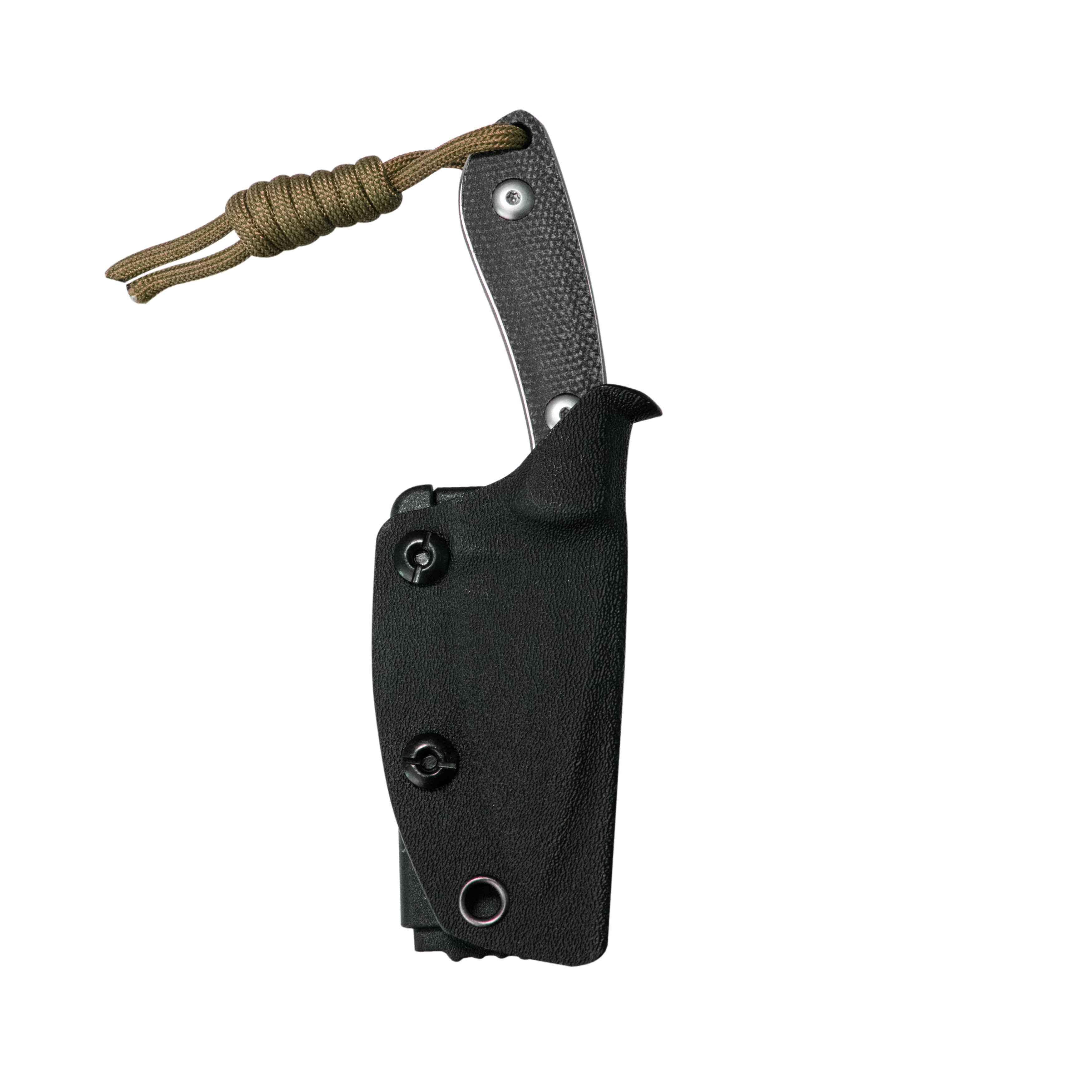 Kubey Bloom Fixed Blade Knife Black Coarse Micarta Handle 2.60" Beadblast 14C28N Blade KU411A