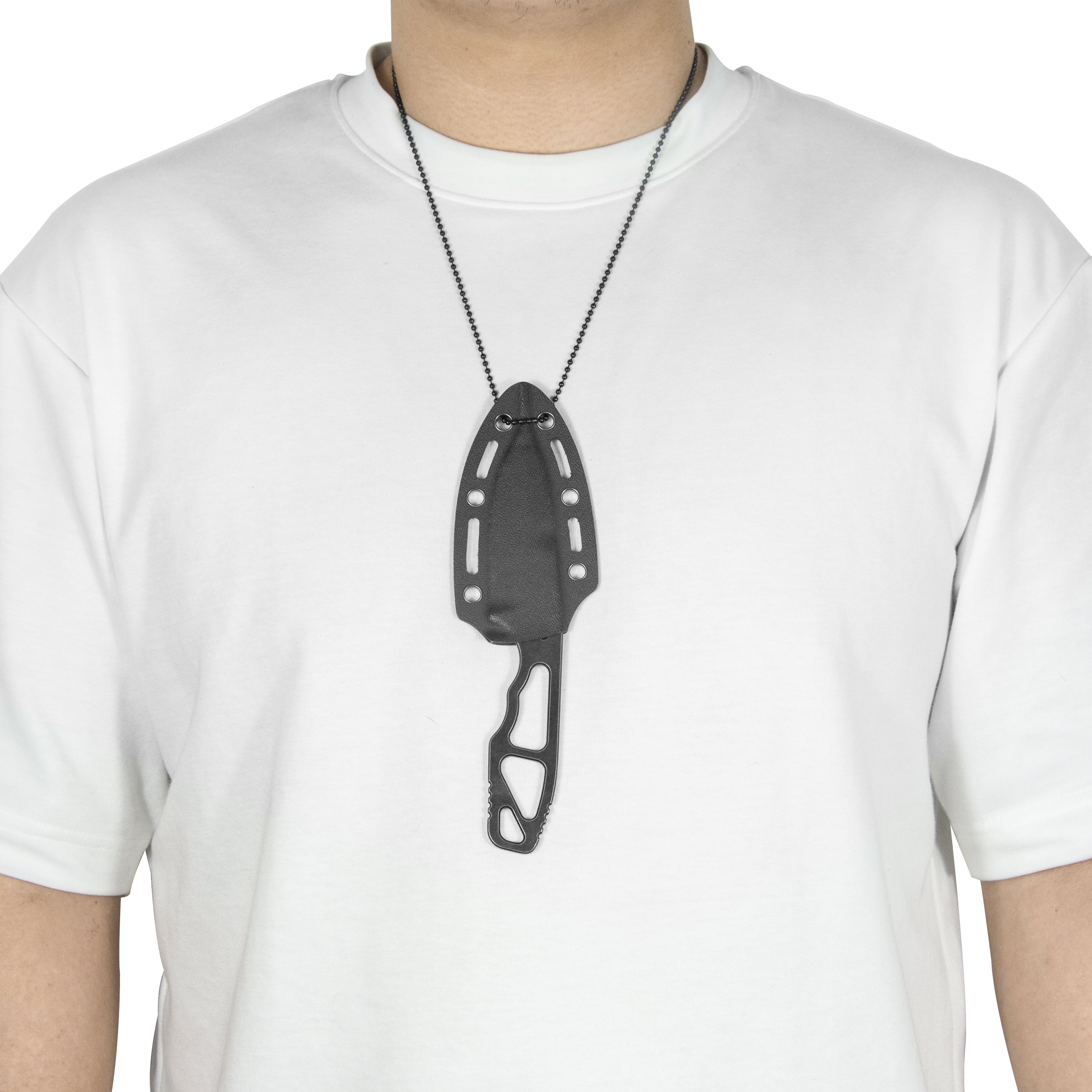 Kubey 7.62 TAG Fixed Blade Knife Blackwash AUS-10 Handle 3.15'' Blackwash AUS-10 Blade Knife KU282A