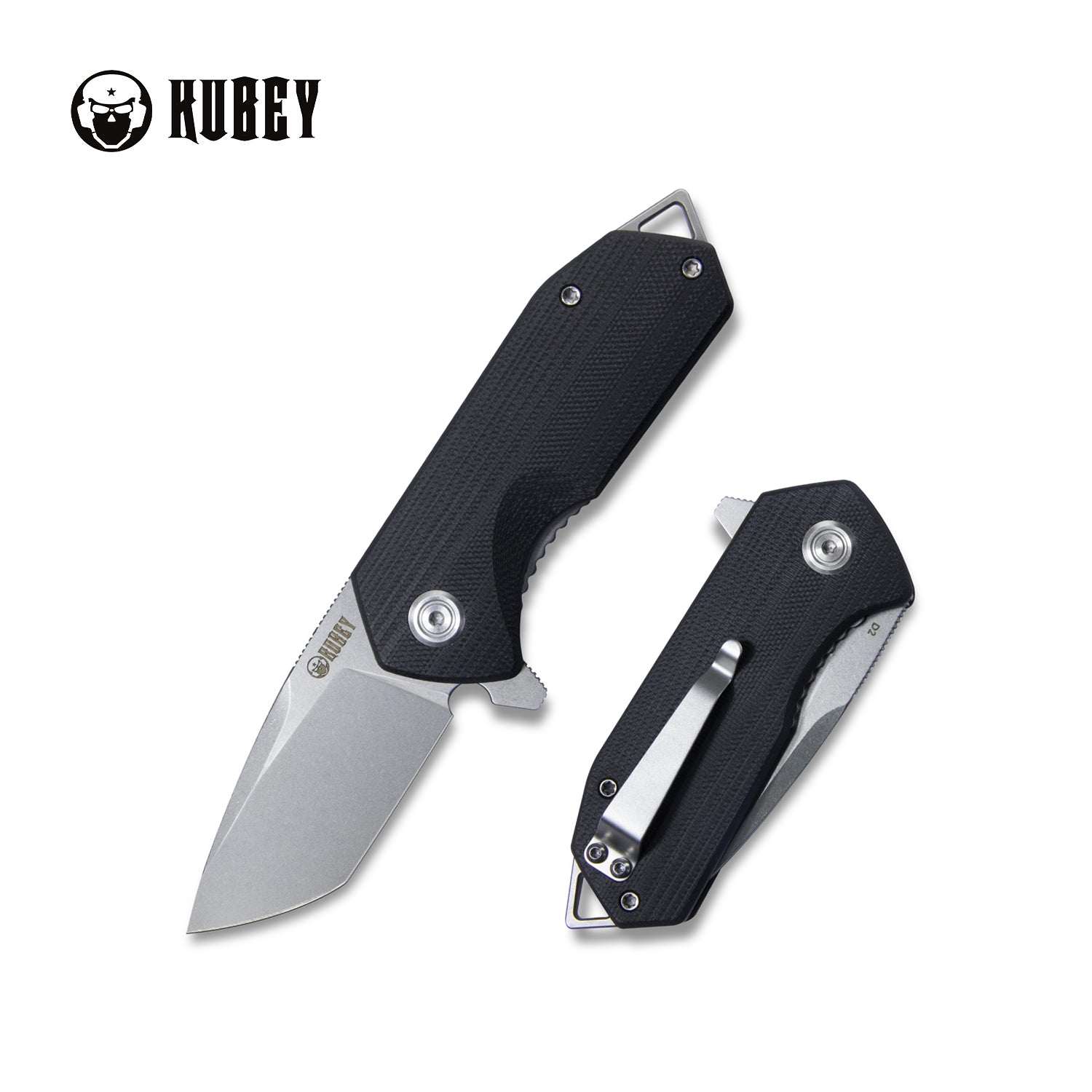 Campe Nest Liner Lock EDC Flipper Knife Black G10 Handle 2.36" Sandblast D2 KU203A