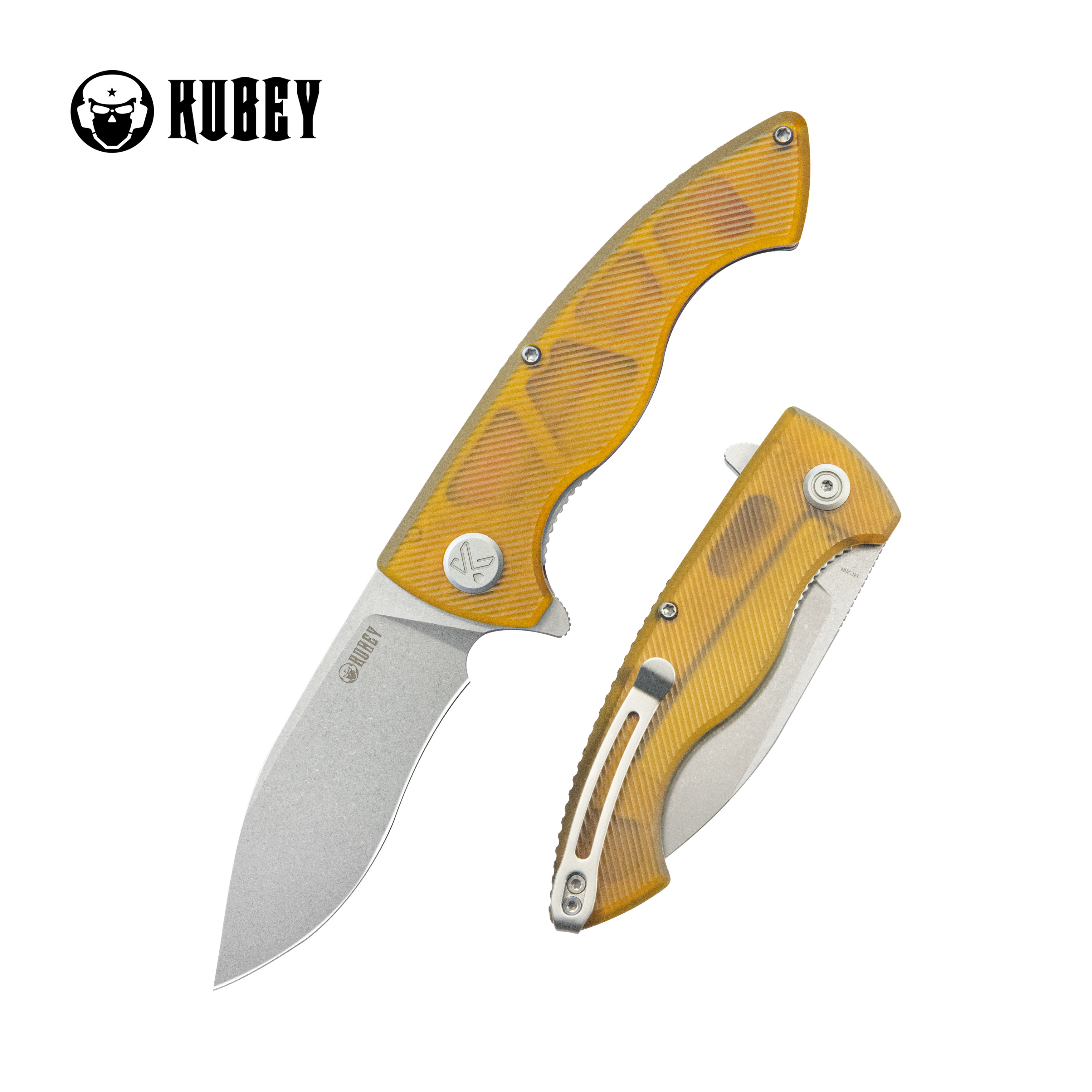 Kubey Timberwolf Flipper Outdoor Folding Knife Ultem Handle