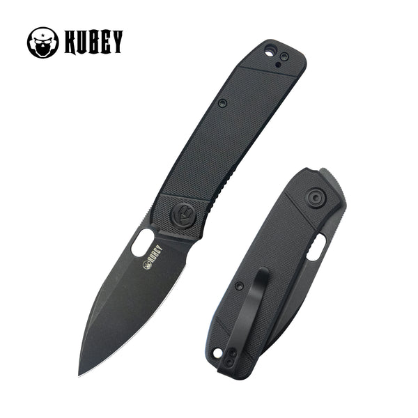Hyde Liner Lock Folding Knife Black G10 Handle 2.95" Blackwash 14C28N KU2104H
