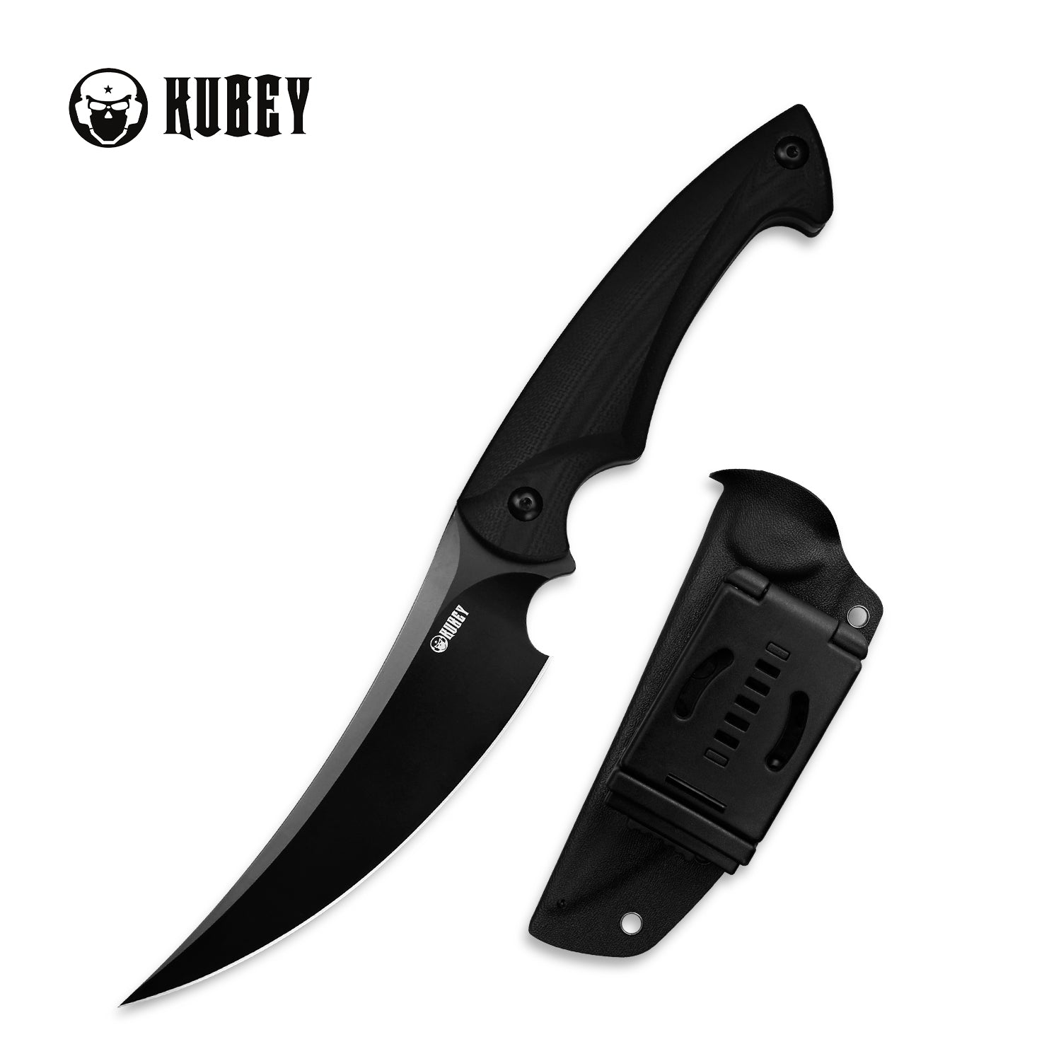 Scimitar Fixed Blade Hunting Knife G10 Handle (5.4" Coated D2) KU231B