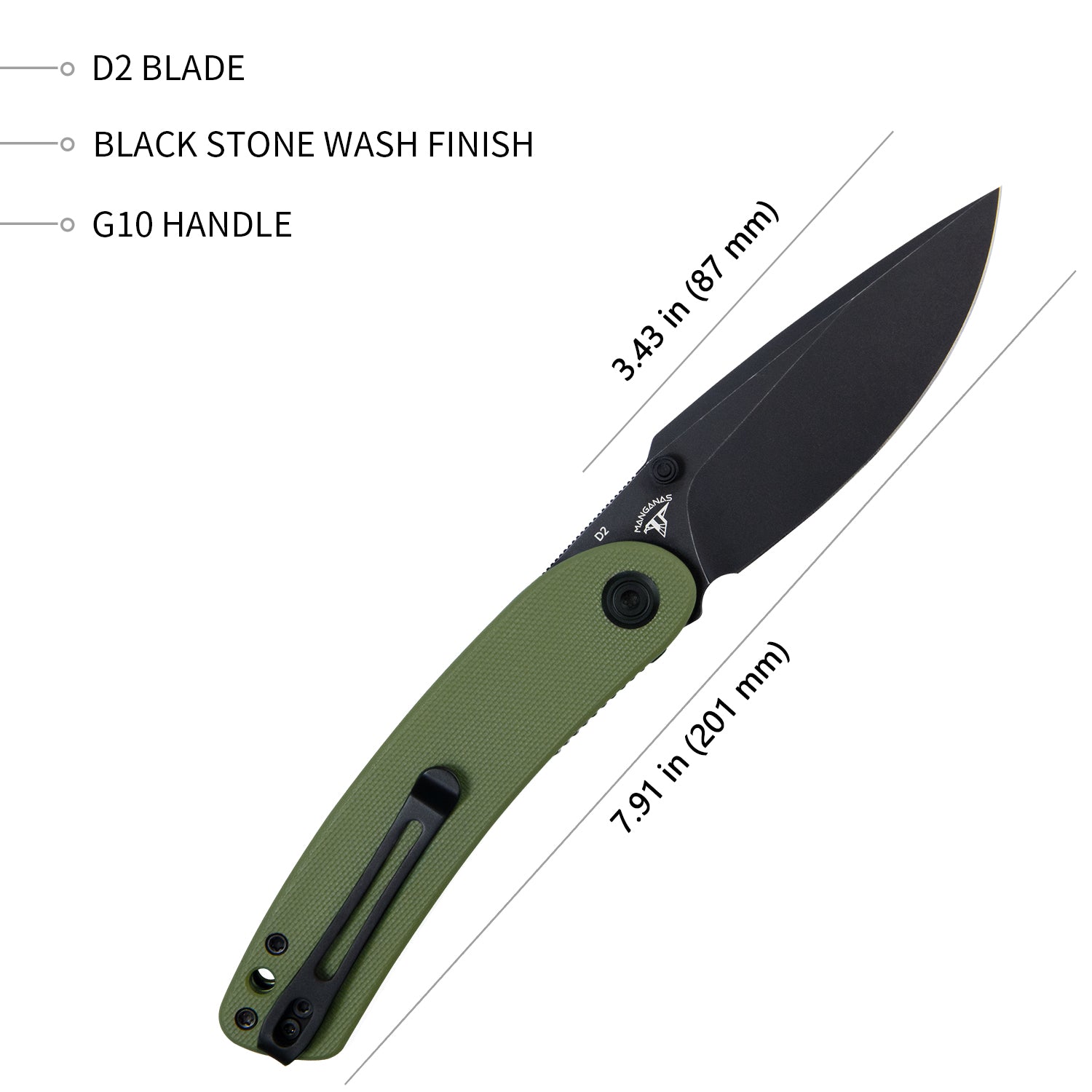 Momentum Linerlock Black Green KU344B