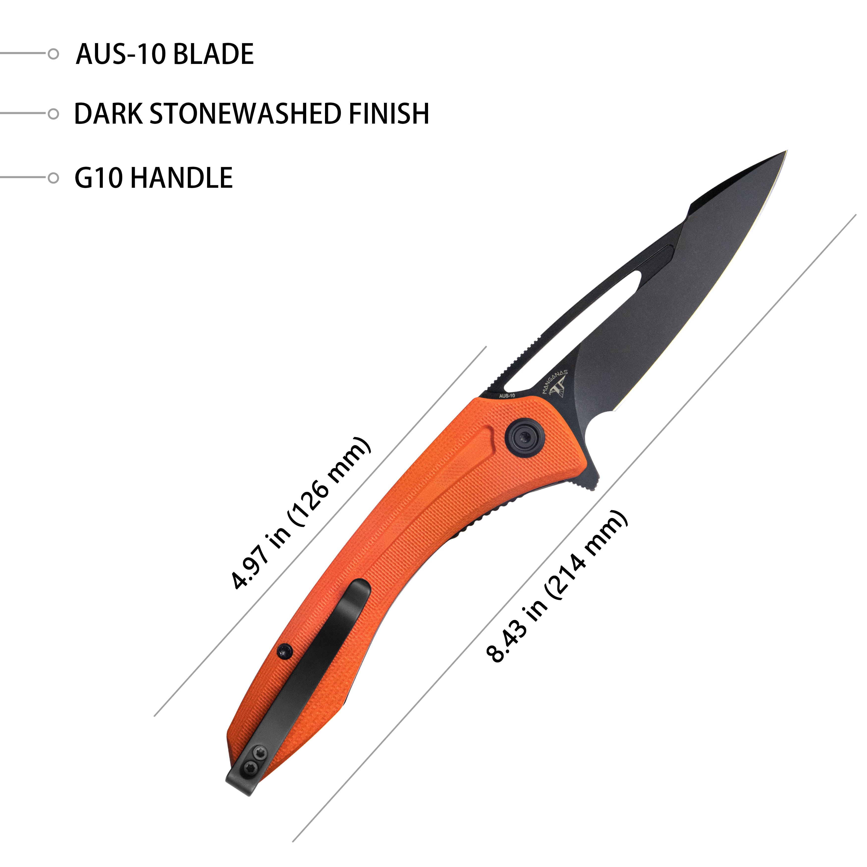 Merced Linerlock Black Orange KU345G