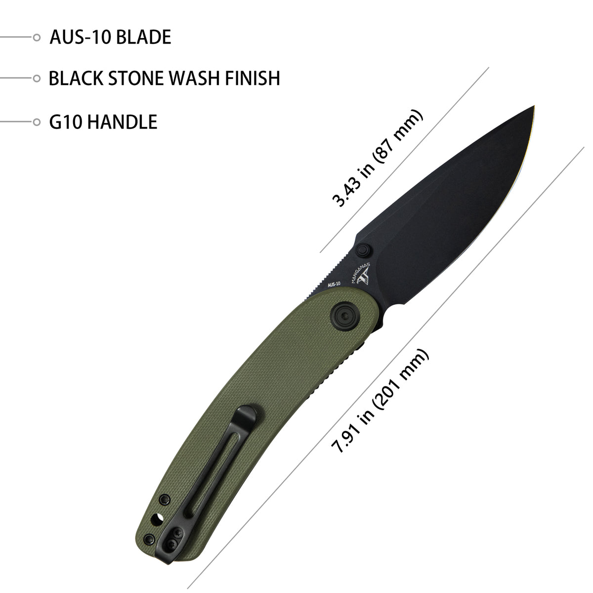 Momentum Linerlock Black Green KU344G