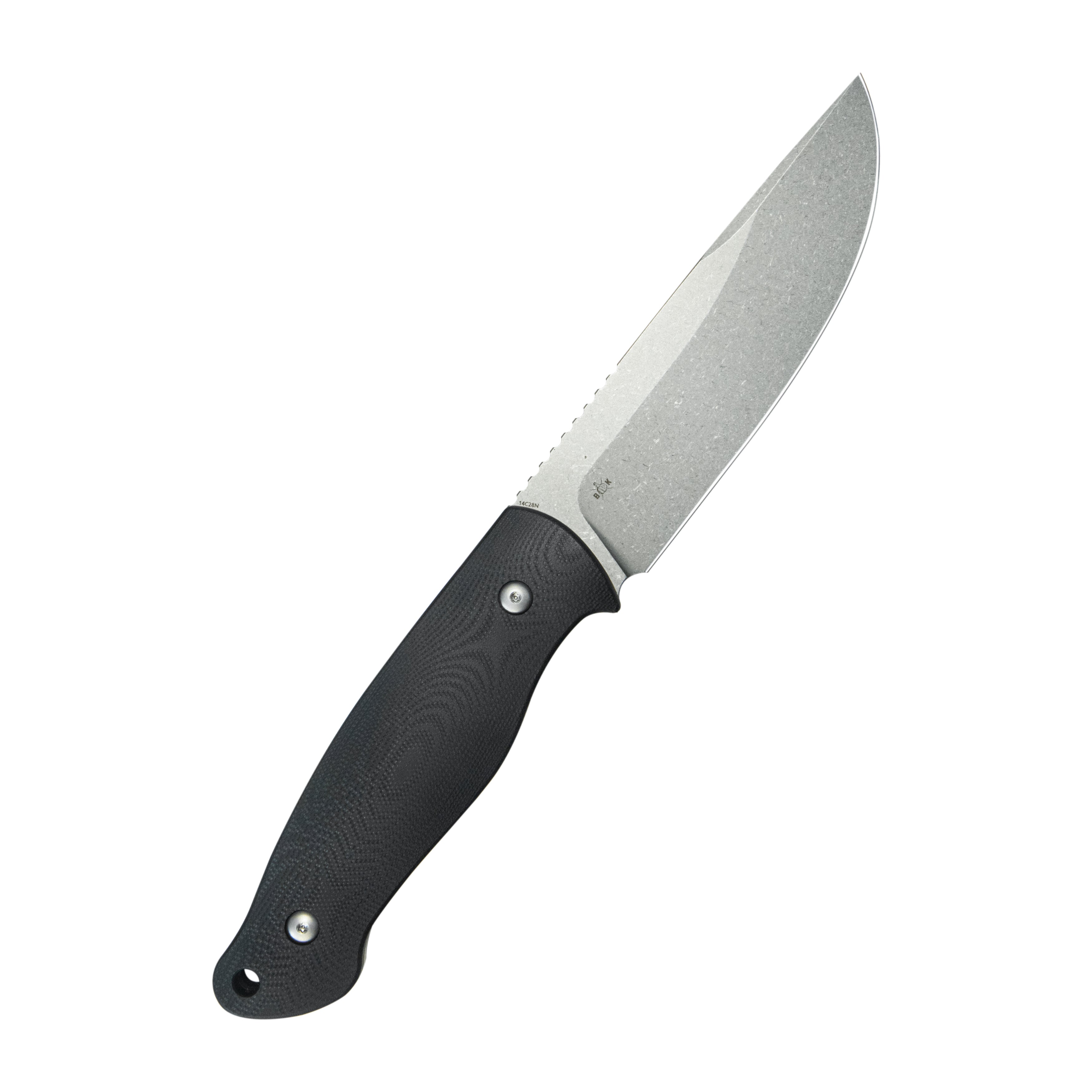 Kubey Eskoria Fixed Blade Knife Black G-10 Handle 5.11" Beadblast 14C28N Blade KU268A