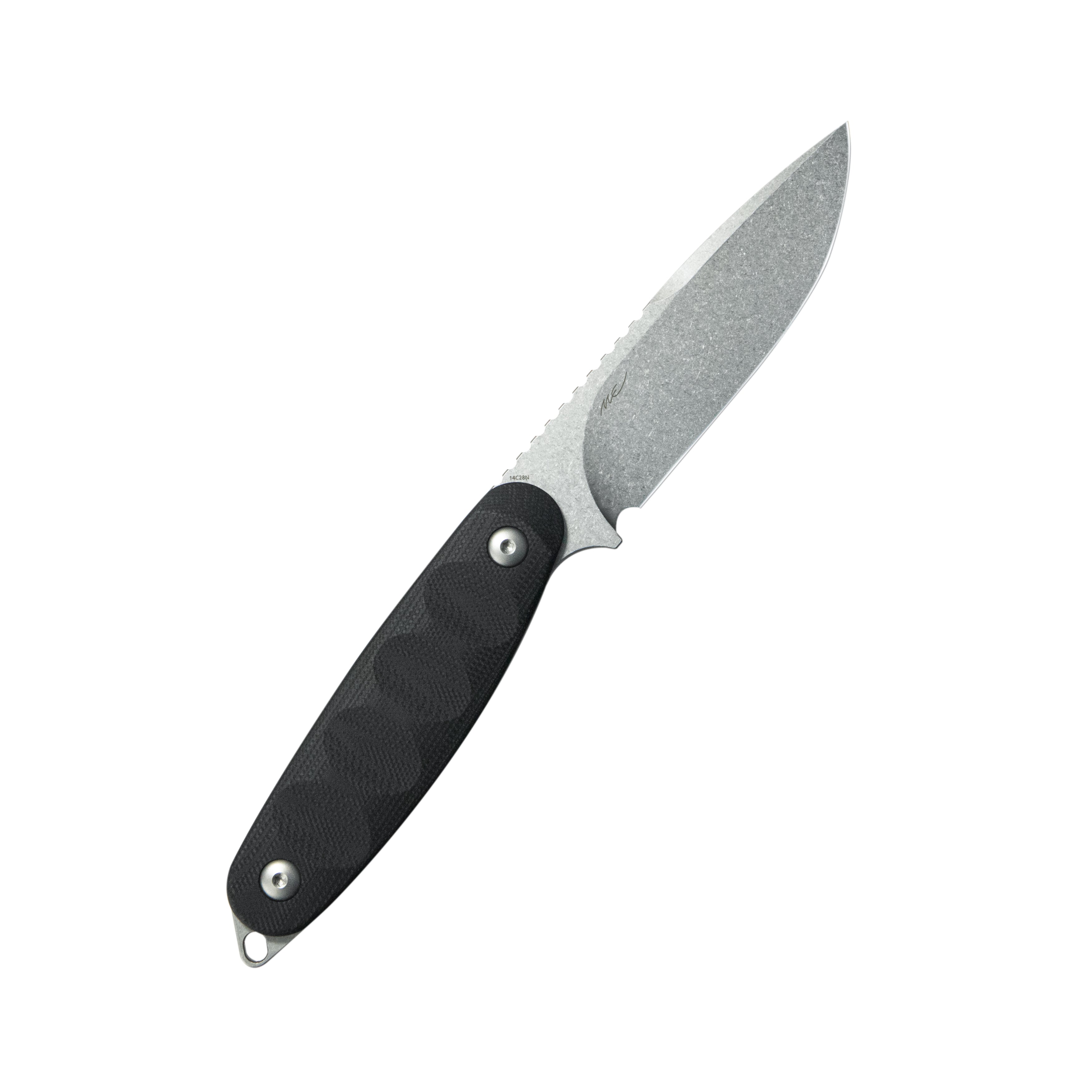 Kubey Civet Fixed Blade Knife Black G-10 Handle 3.74" Beadblast 14C28N Blade KU425A