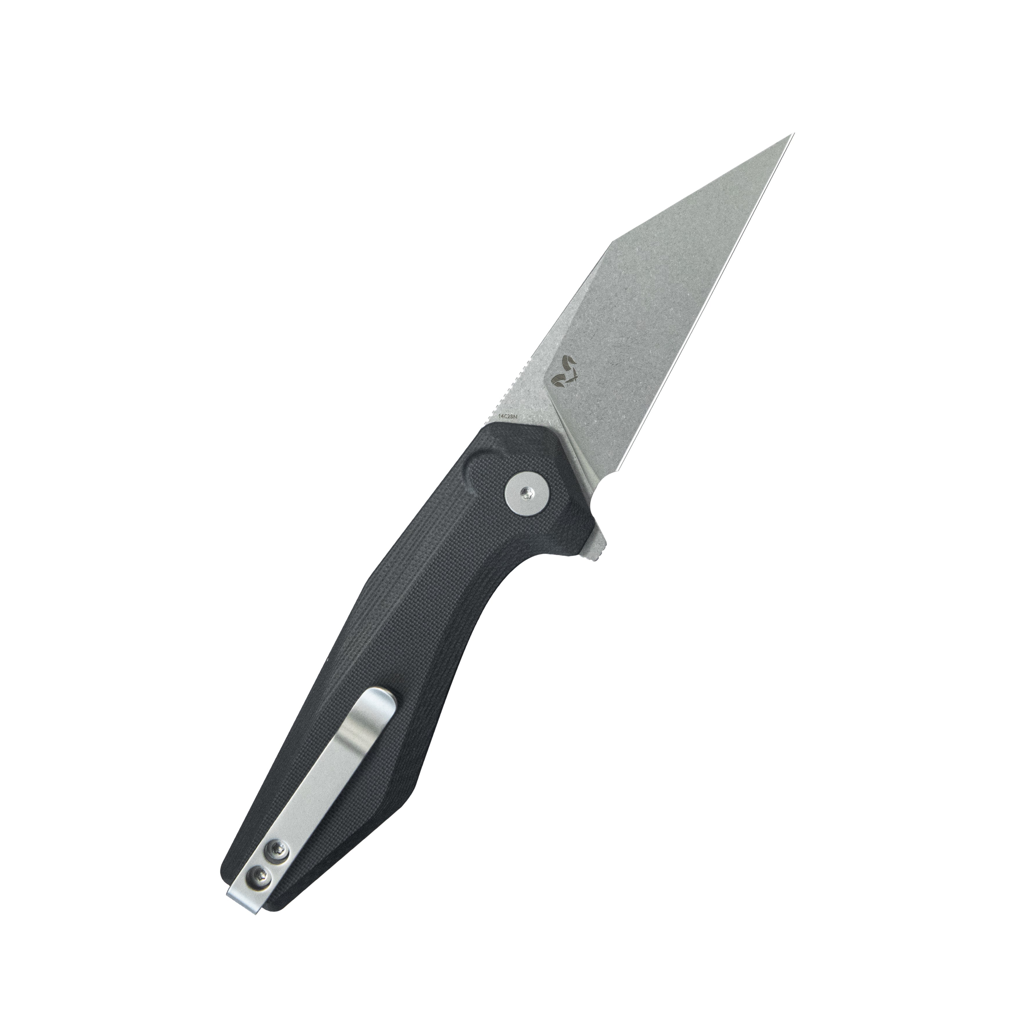 Kubey Fenrir Folding Knife Black G-10 Handle 3.27'' Stonewashed 14C28N Blade KU393A