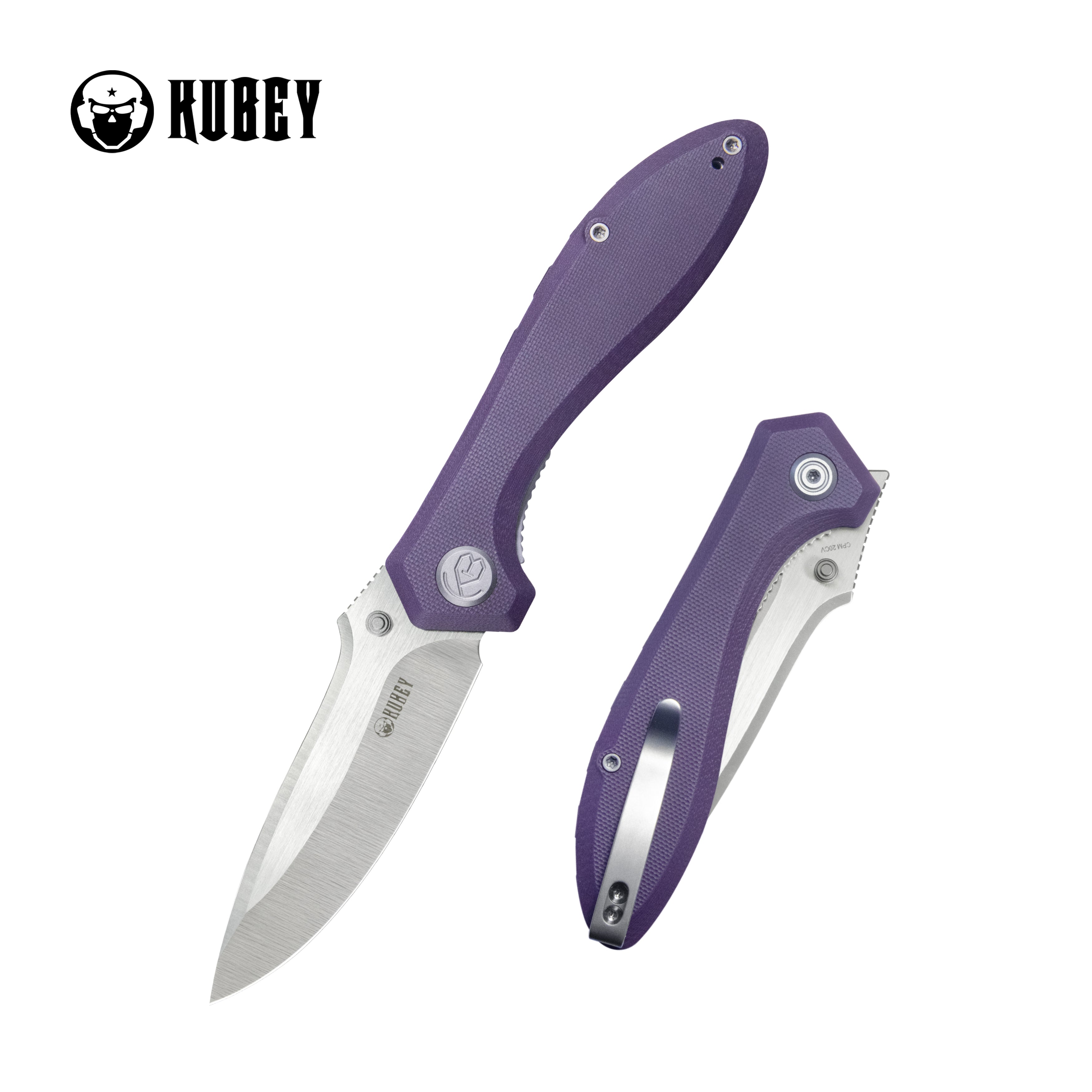 Ruckus Liner Lock Folding Knife Purple G10 Handle 2.8" Bead Blasted CPM 20CV KB314T