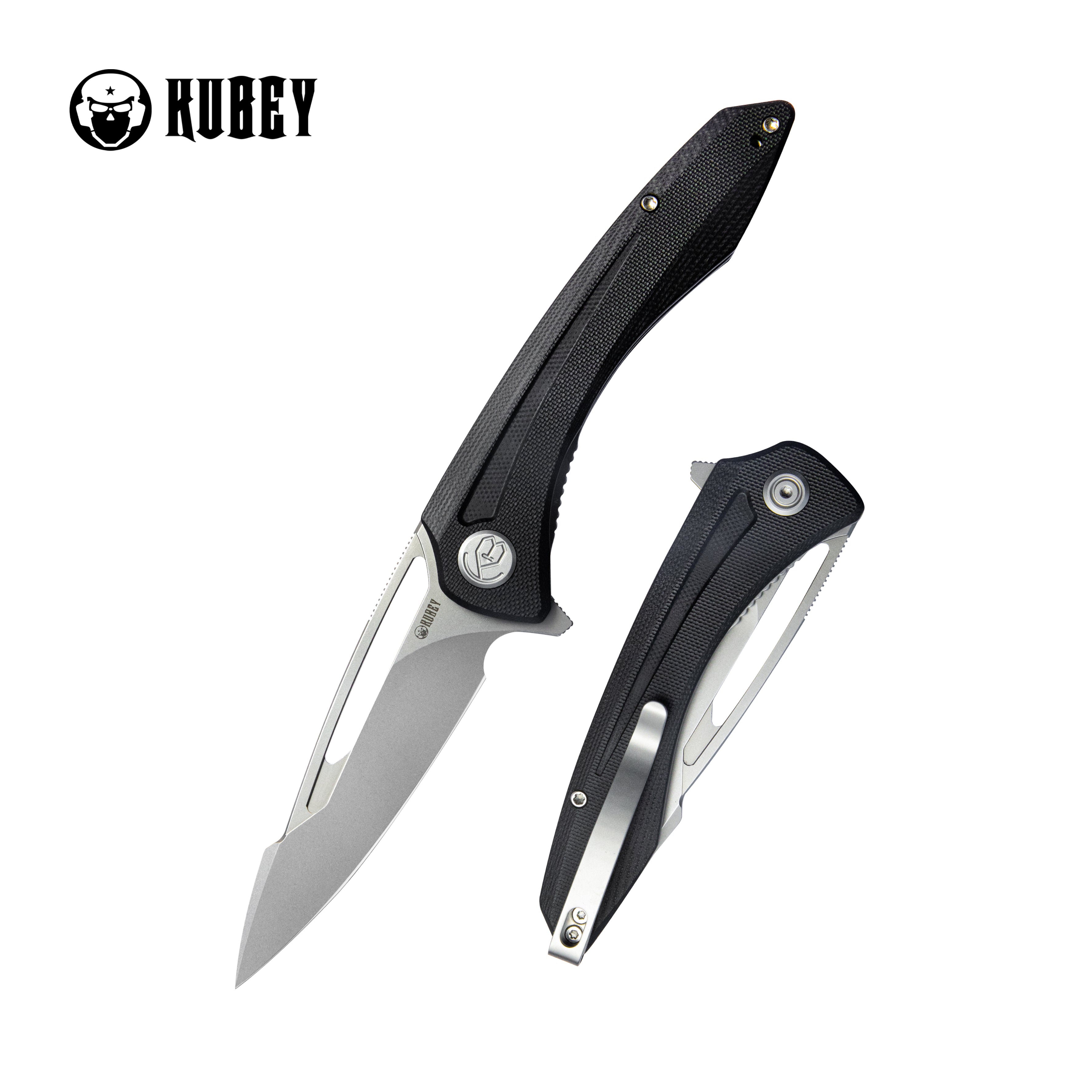 Merced Folding Knife 3.46" Beadblasted AUS-10 Blade With Durable Black G10 Handle Reliable Tactical Pocket Knife KU345A