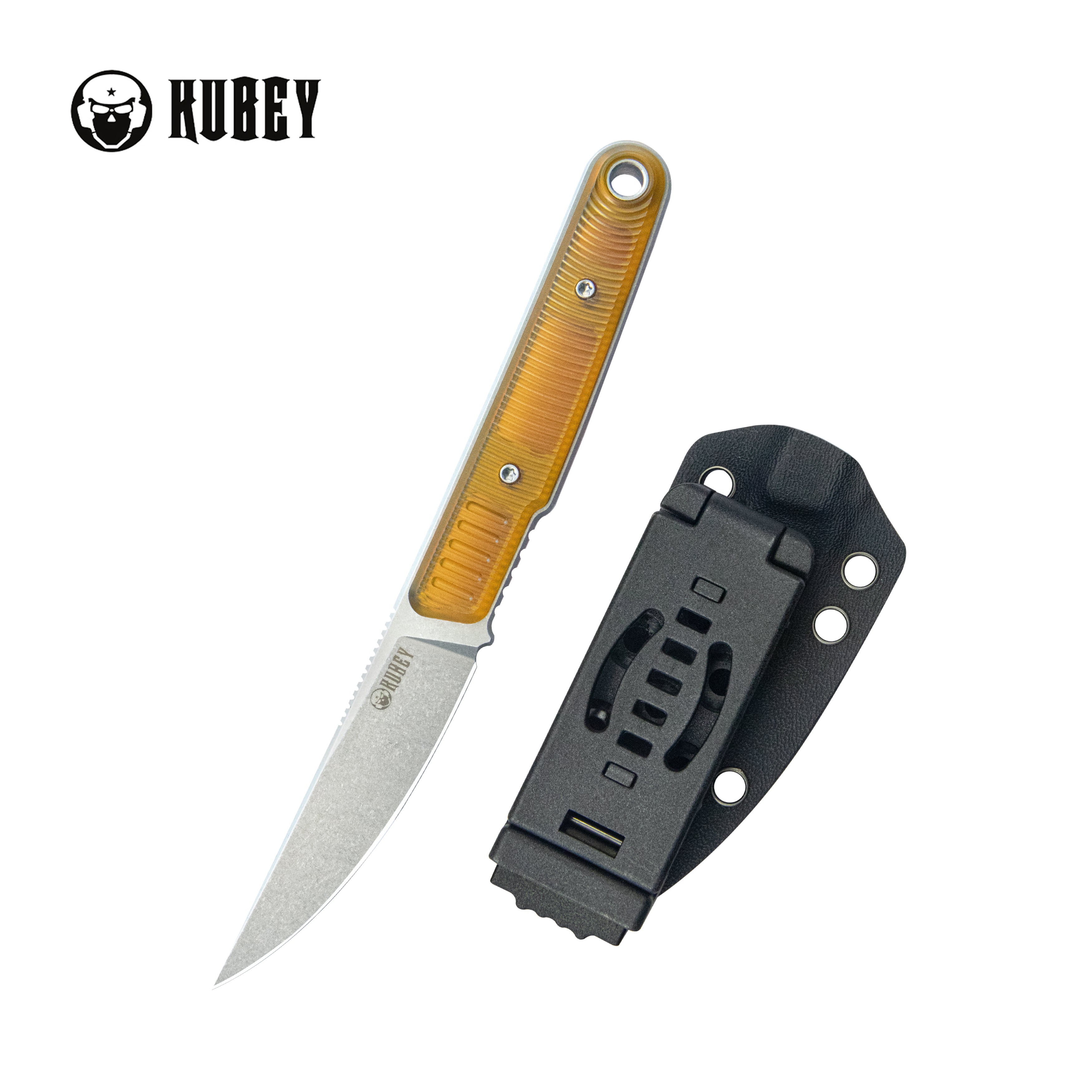 Kubey JL Kwaiken Fixie Every Day Carry Fixed Blade Knife Ultem G-10 3.11'' Beadblast 14C28N KU355C