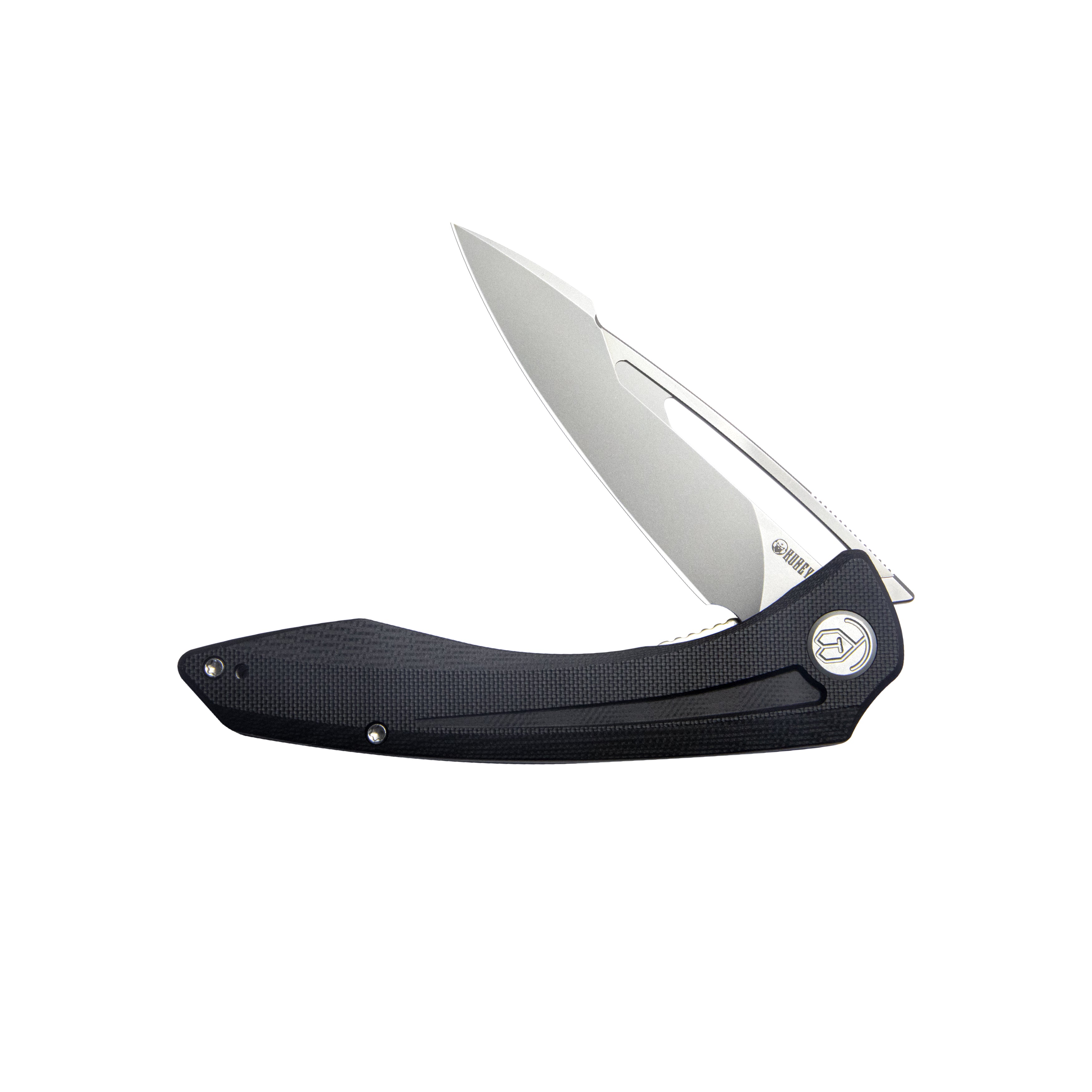 Merced Folding Knife 3.46" Beadblasted AUS-10 Blade With Durable Black G10 Handle Reliable Tactical Pocket Knife KU345A